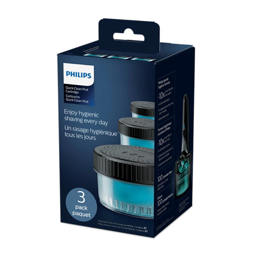 PHILIPS CC13/53 Quick Clean Pod Cartridge 3 Pack - Replacement Cartridges for Philips Sonicare Toothbrush - Perfect for Travel & Daily Oral Care