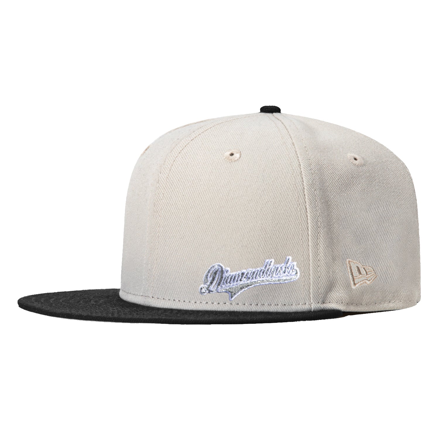 New Era 59Fifty Flawless Script Arizona Diamondbacks Inaugural Patch Hat - Stone & Black | Official MLB Baseball Cap for Fans, Games & Streetwear Fashion
