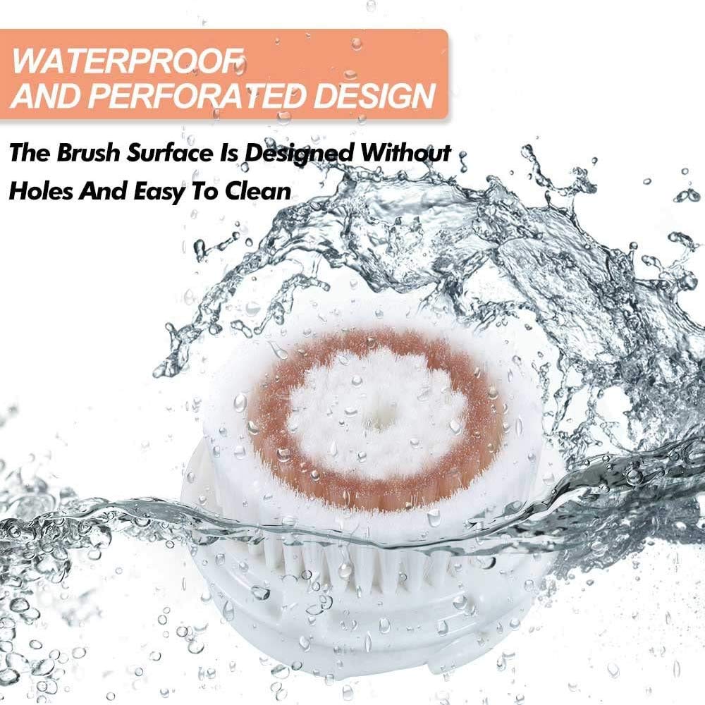 CONVELIFE Replacement Facial Cleansing Brush Heads for Acne Prone, Clogged Pores & Sensitive Skin - 1 Pack (Brown) | Gentle Exfoliation for Daily Skincare Routine & Deep Cleansing