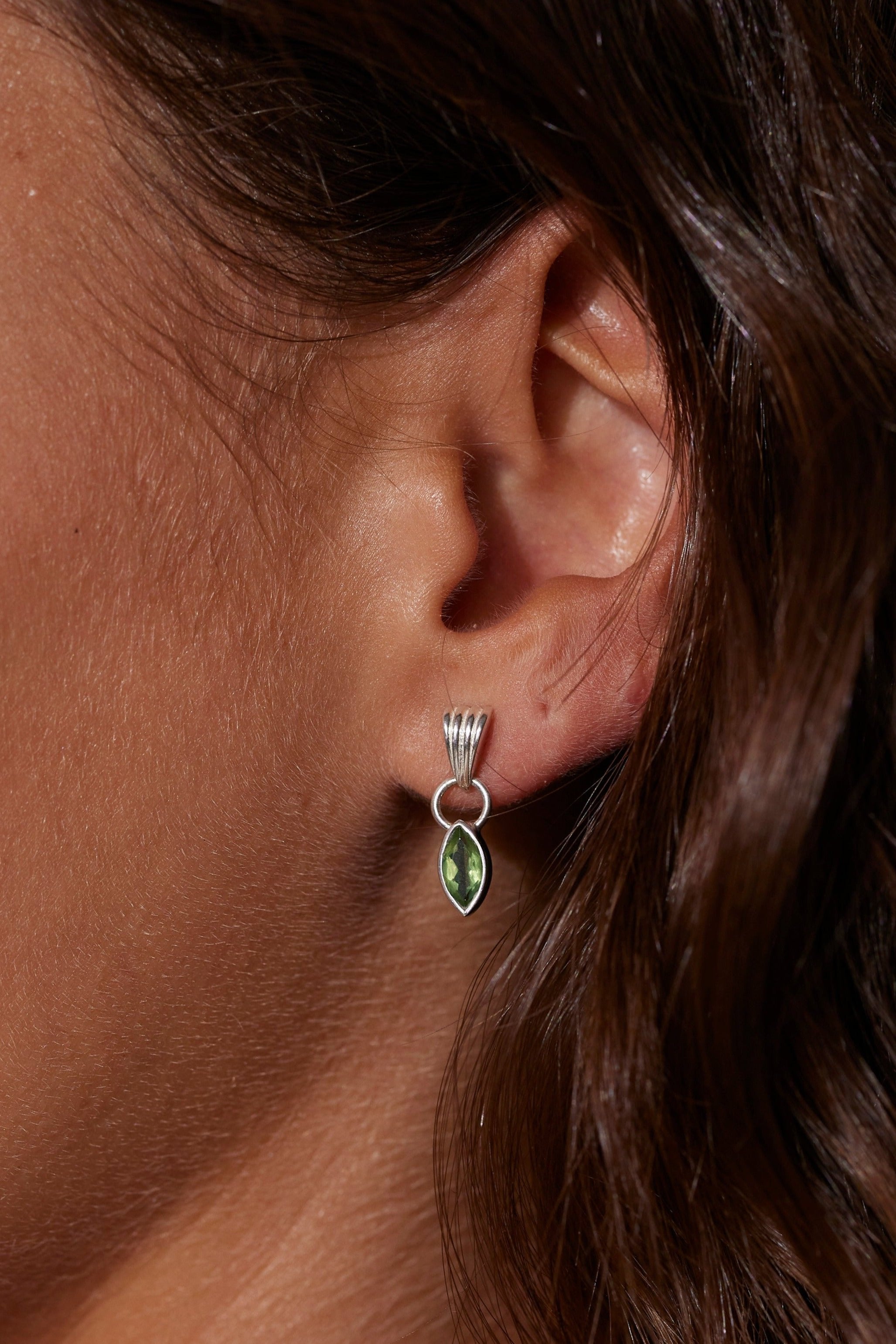 Camille Apatite Silver Earrings for Women - Elegant Blue Gemstone Stud Earrings - Perfect for Everyday Wear, Gift Giving & Special Occasions