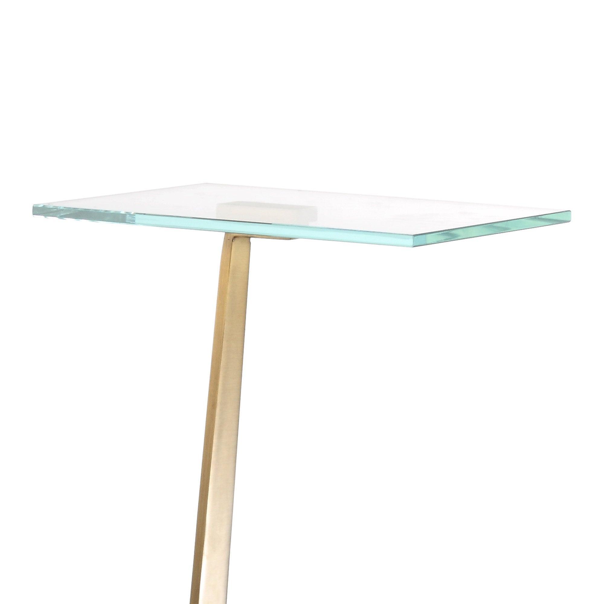 Golden Square Side Table with Marble Base - Modern End Table for Living Room, Bedroom & Office - Stylish Accent Table for Home Decor