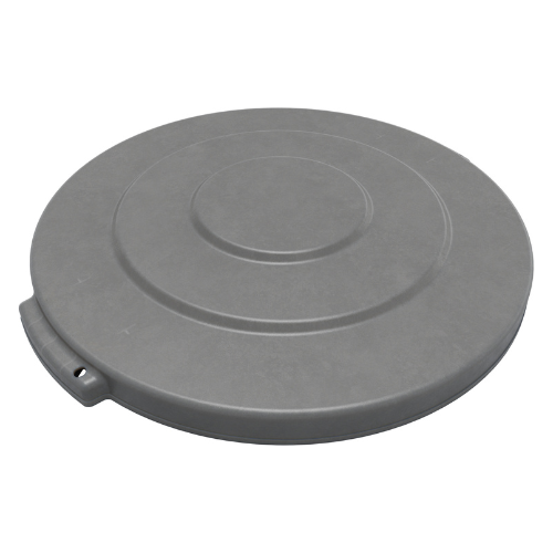 Carlisle 84101123 Bronco Round Waste Trash Can Lid - Gray, 10 Gallon Capacity - Durable Plastic Cover for Outdoor & Indoor Trash Bins - Perfect for Kitchens, Offices, Garages & Commercial Use
