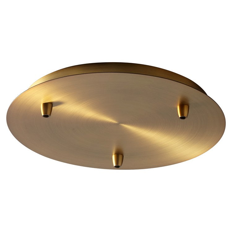13 Pendant Canopy Light Fixture in Aged Brass Finish - Vintage Industrial Ceiling Lighting for Dining Room, Bedroom or Living Room