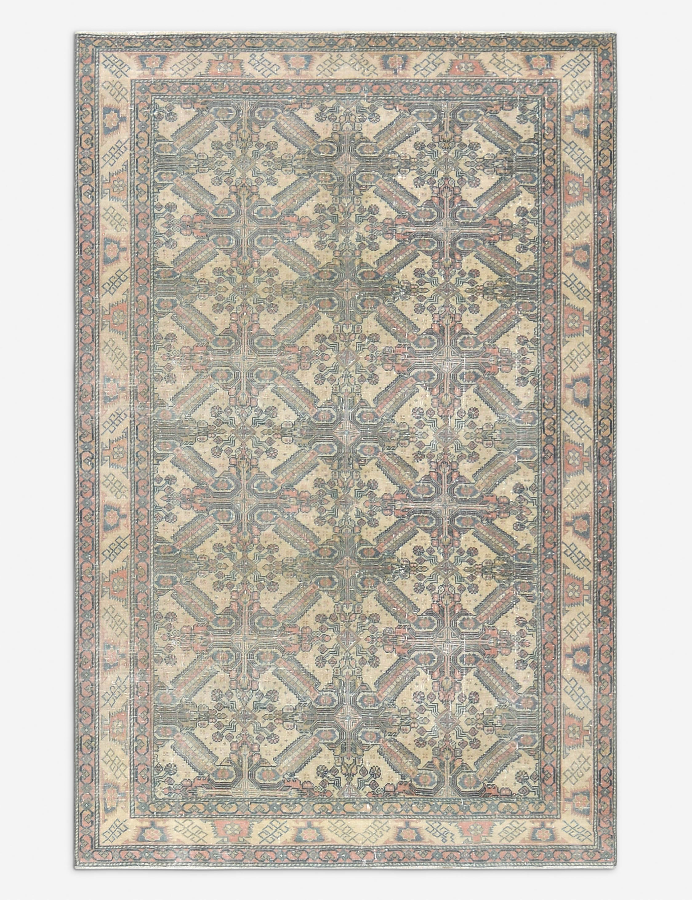 Vintage Turkish Hand Knotted Wool Rug No. 422 - 4'4