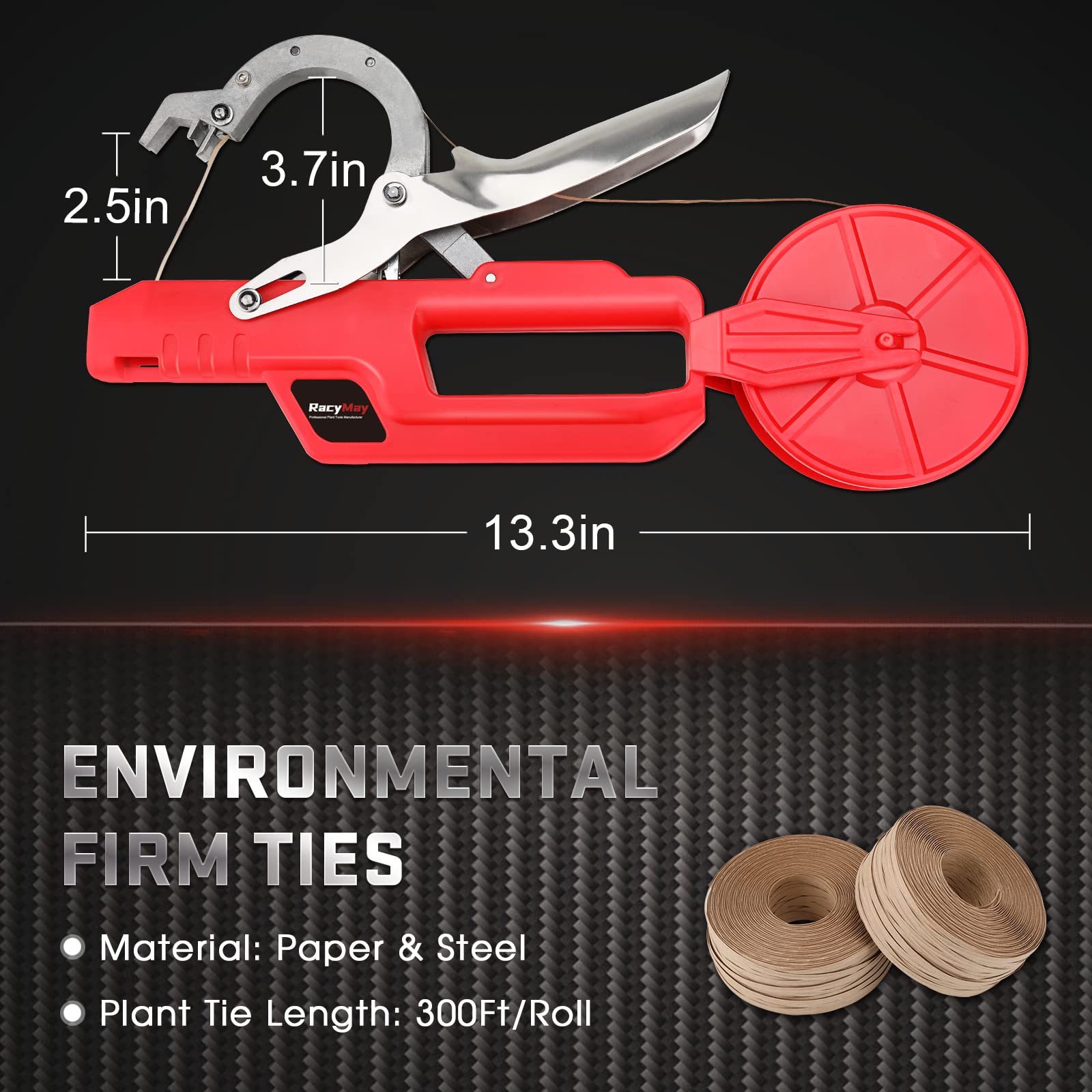 Professional Electric Plant Tying Machine for Vineyards - Eco-Friendly Kraft Cable Ties for Grapes, Tomatoes & Vining Vegetables | Durable Plant Binding Tool for Commercial Farming & Home Gardens