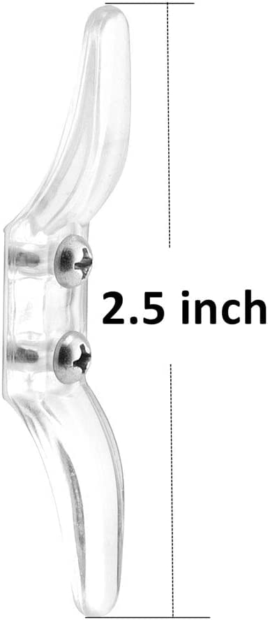 8pcs Clear Plastic Cord Cleats for Child Safety - 16pcs Included Screws for Drapery & Blinds - Transparent Rope Winders for Window Treatment Safety - Perfect for Baby Proofing Homes and Securing Blind Cords
