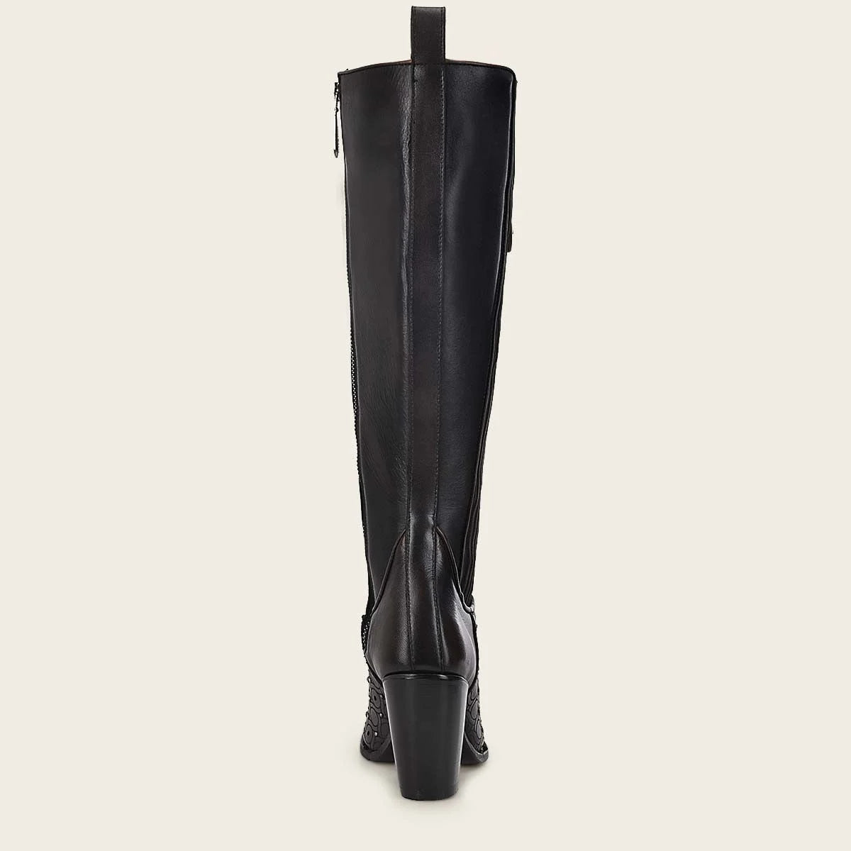 3F0BRS Women's Cuadra Chocolate Studded Tall Boots - Stylish Knee-High Leather Boots for Fall & Winter Fashion, Date Night & Office Wear