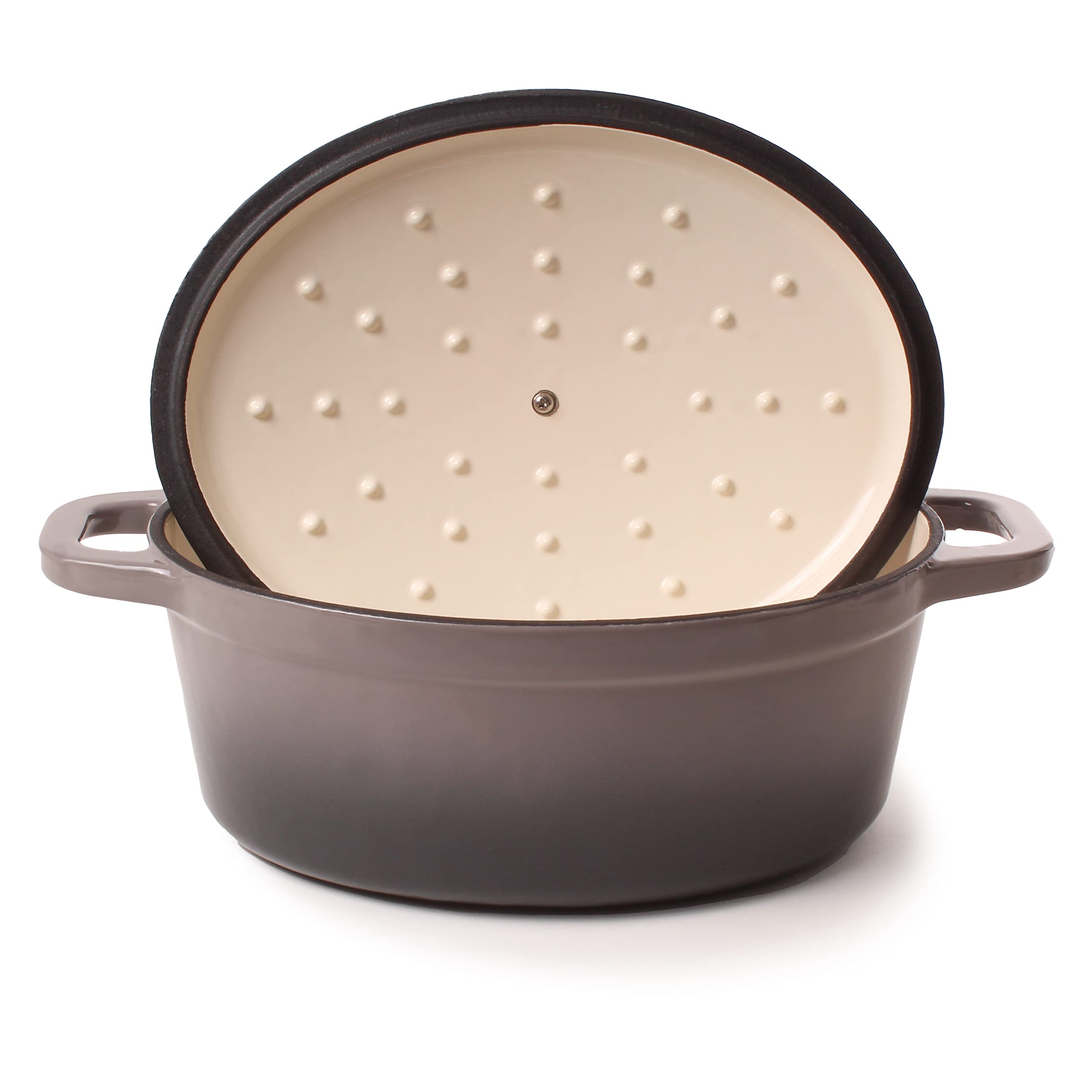 BergHOFF 4-Piece Neo Enameled Cast Iron Cookware Set – 5qt & 8qt Oval Dutch Ovens with Cast Iron Lids – Oven & Stovetop Safe Up to 400°F – Perfect for Braising, Stewing, Baking & Slow Cooking – Ideal for Family Dinners, Holiday Meals & Camping Trips