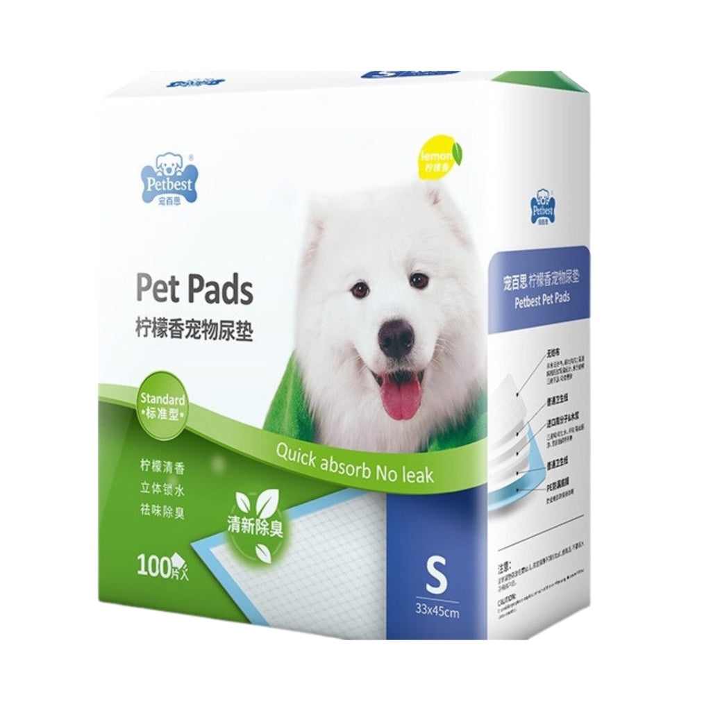 **PETBEST Lemon & Charcoal Ultra Absorbent Leak-Proof Pee Pads for Dogs & Puppies – S/M/L/XL – Ideal for Training, Crate Lining & Indoor/Outdoor Use**