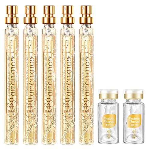 24K Gold Face Serum - Anti-Aging Nano Gold Essence with Soluble Protein & Collagen Silk Threads | Deep Moisturizing Skin Care Treatment for Wrinkles & Fine Lines | Perfect for Night Routine & Daily Skincare Regimen