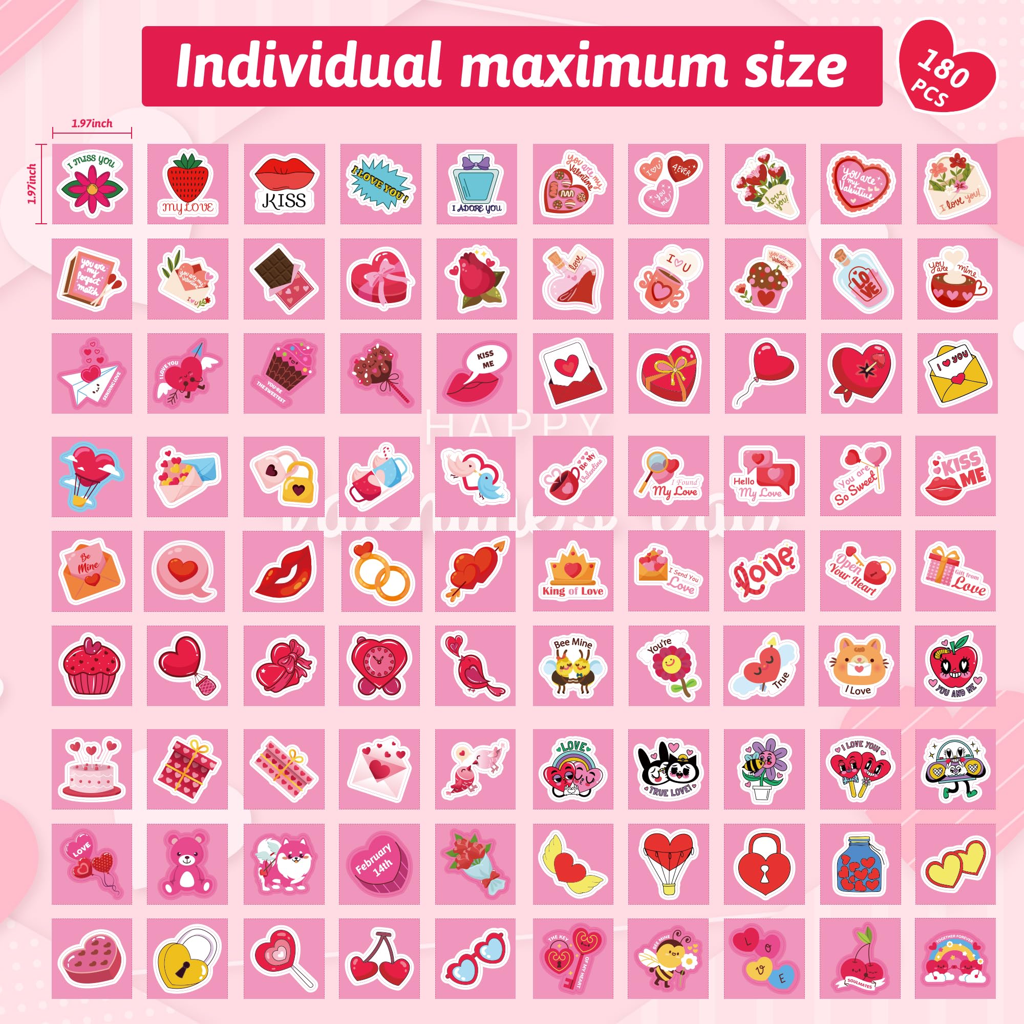 OHOME 204 PCS Valentine's Day Stickers for Kids - Heart Shaped Cards with Fun Stickers - Perfect for Classroom Exchanges, School Parties & DIY Crafts - Cute Valentine's Day Gifts for Boys & Girls