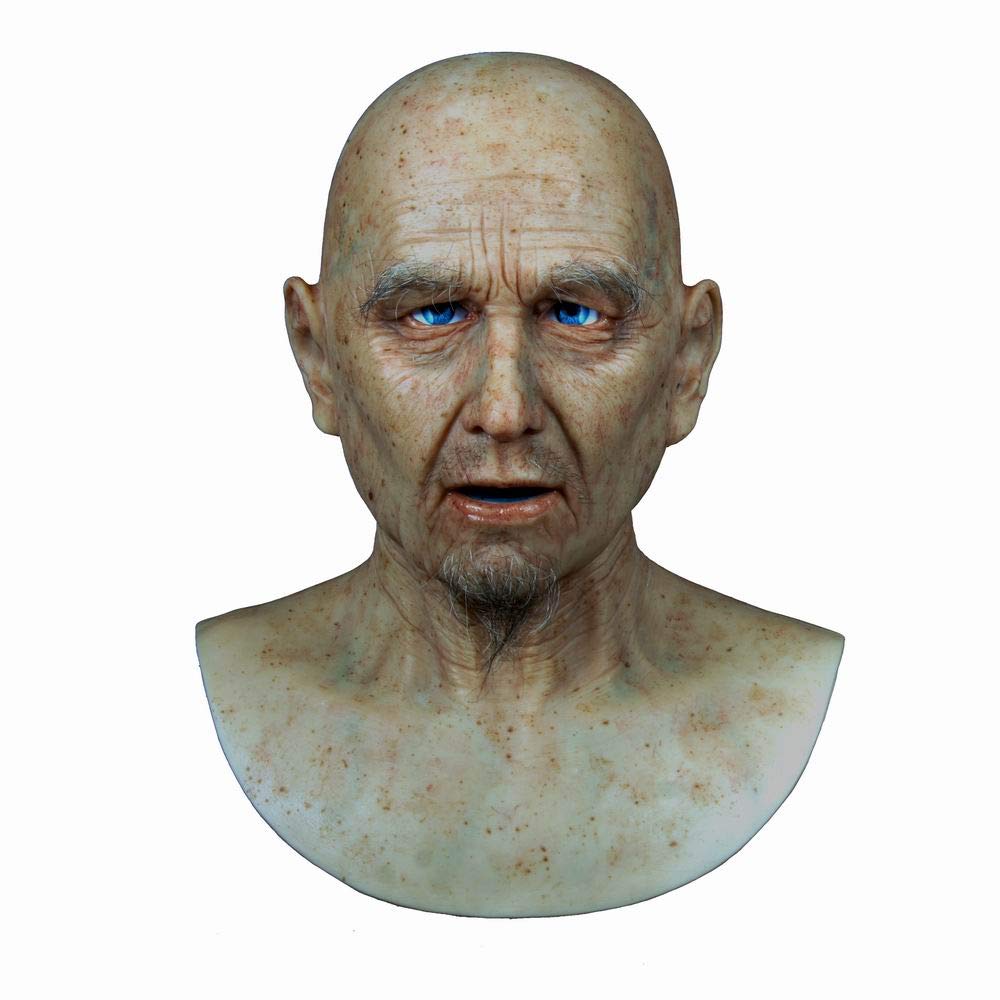CLNN - 3H Ultra Soft Realistic Silicone Mask for Halloween, Cosplay & Parties - Lifelike Old Man Mask for Costumes, Pranks & Theatrical Performances