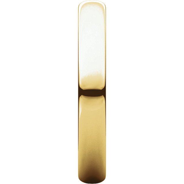 14K Gold 3mm Half Round Lightweight Wedding Band for Men - Perfect for Engagement, Anniversary & Everyday Wear