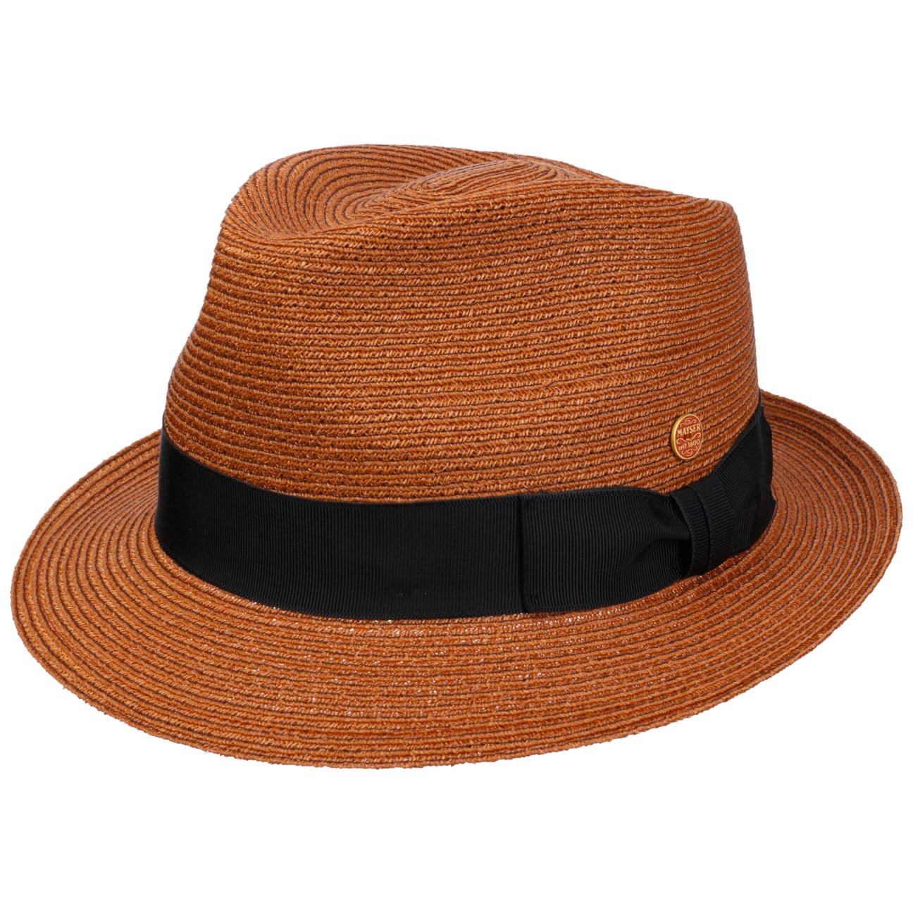 Mayser Maleo Trilby Hemp Hat for Men - Stylish Summer Sun Hat with Brim for Outdoor Activities, Beach, Travel & Casual Wear