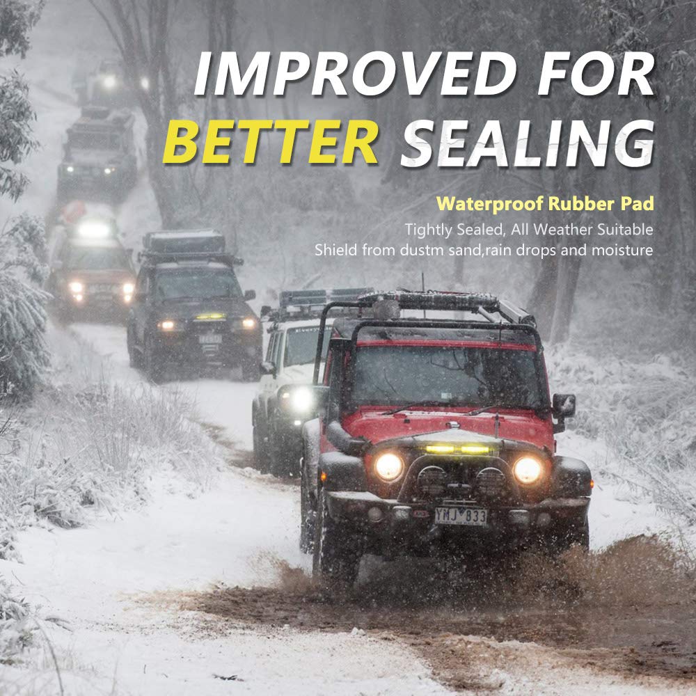 Chelhead 11 Inch 50W Yellow LED Light Bar - Single Row Fog Light with Spot Beam for Trucks, SUVs, Jeeps, UTVs (Compatible with Can Am & Polaris) - Perfect for Off-Roading, Hunting & Night Driving
