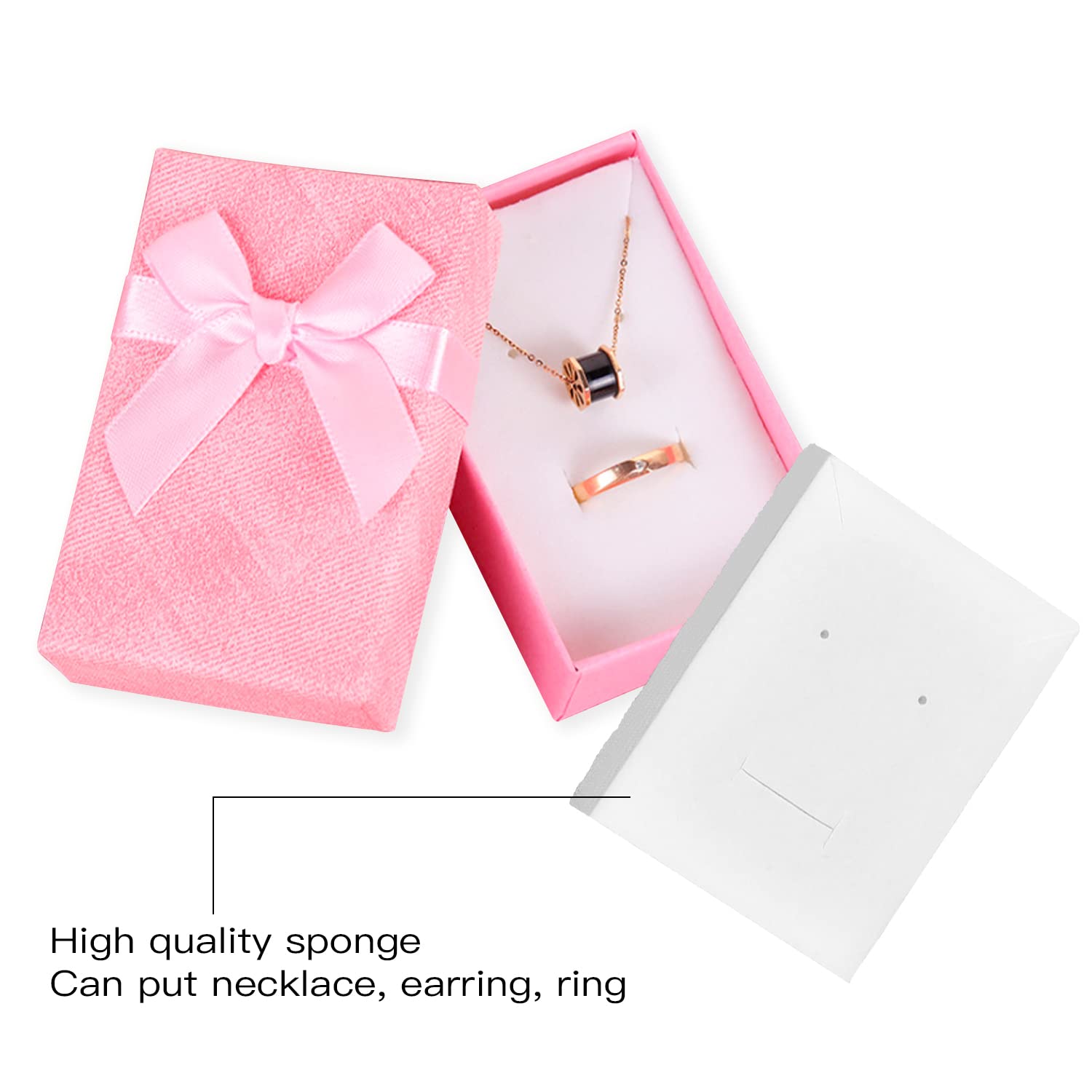 Lainrrew 12-Piece Jewelry Gift Box Set - Premium Cotton Filled Cardboard Jewelry Boxes for Necklace, Bracelet, Earrings & Rings - Perfect for Wedding, Engagement, Anniversary Gifts & Jewelry Storage (2 Mixed Styles)
