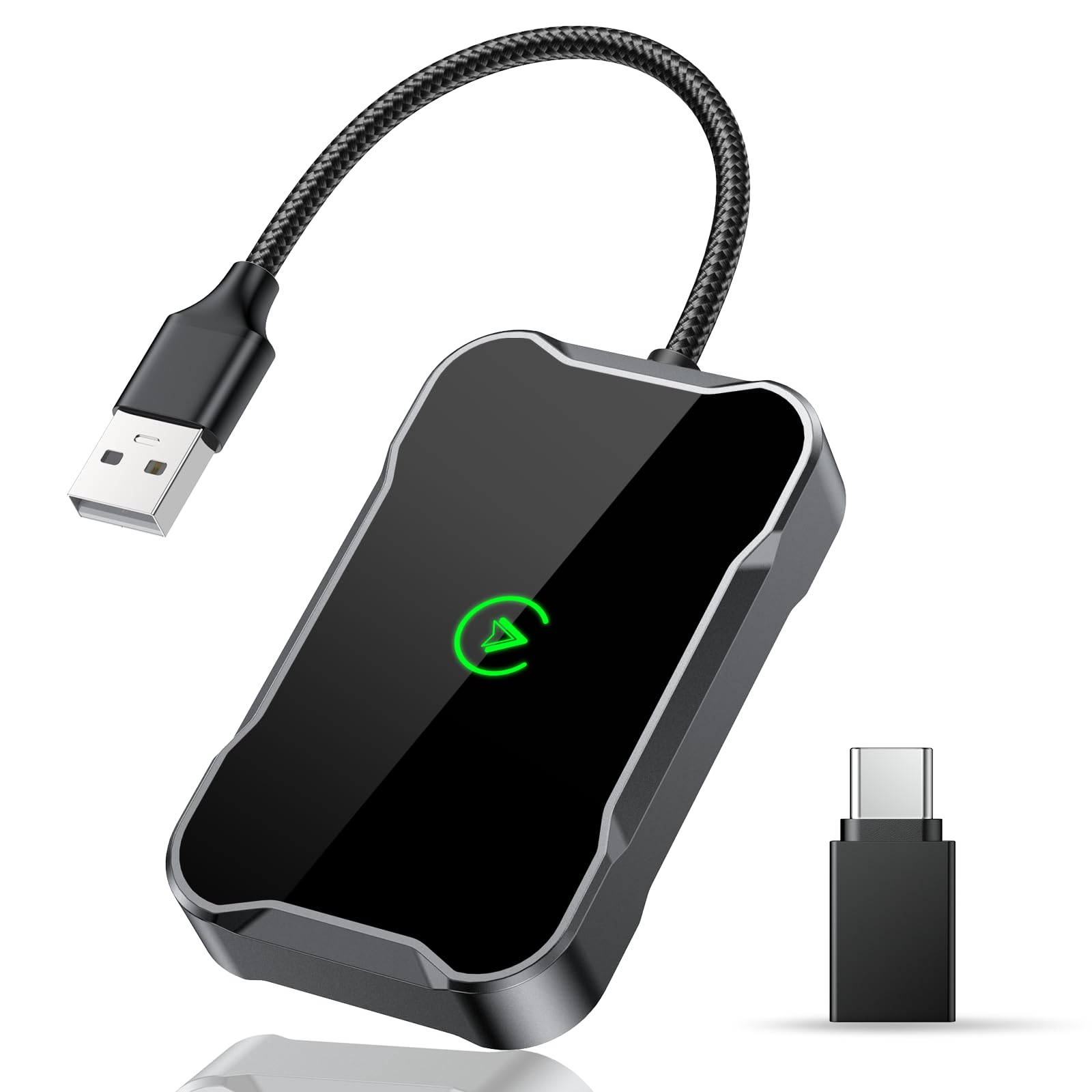 Wireless CarPlay Adapter for iPhone & Android Auto 2-in-1 - Fast & Stable Bluetooth CarPlay Dongle - Convert Wired to Wireless for iOS 10+/Android 11+ - Perfect for Commuting, Road Trips & Hands-Free Driving
