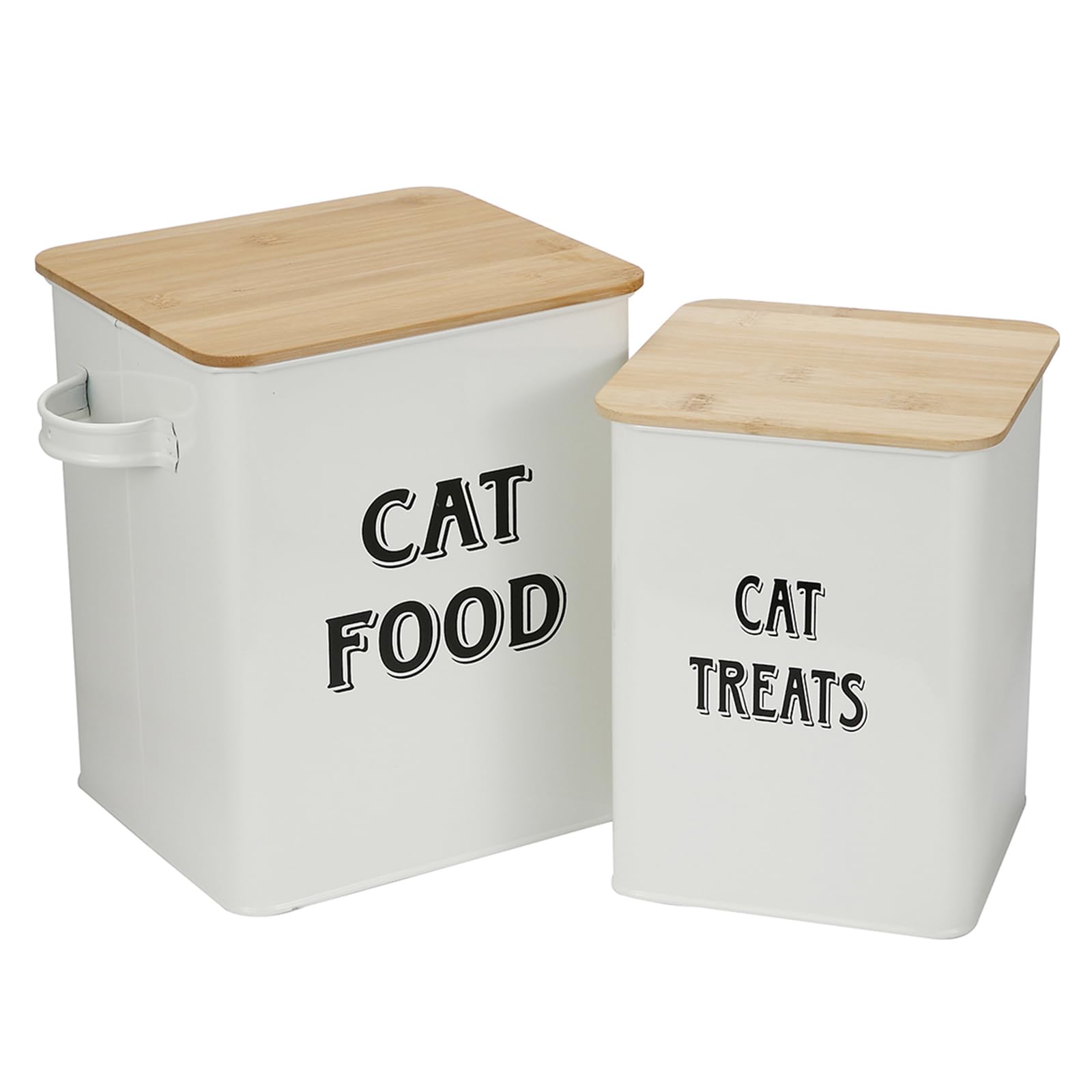 Premium Cat Food Storage Container with Lid & Scoop - Airtight Farmhouse Pet Food Bin for Dry & Wet Treats, Durable Kitchen Countertop & Shelf Organizer - Ideal Gift for Cat Owners - Perfect for Home, Travel & Outdoor Use