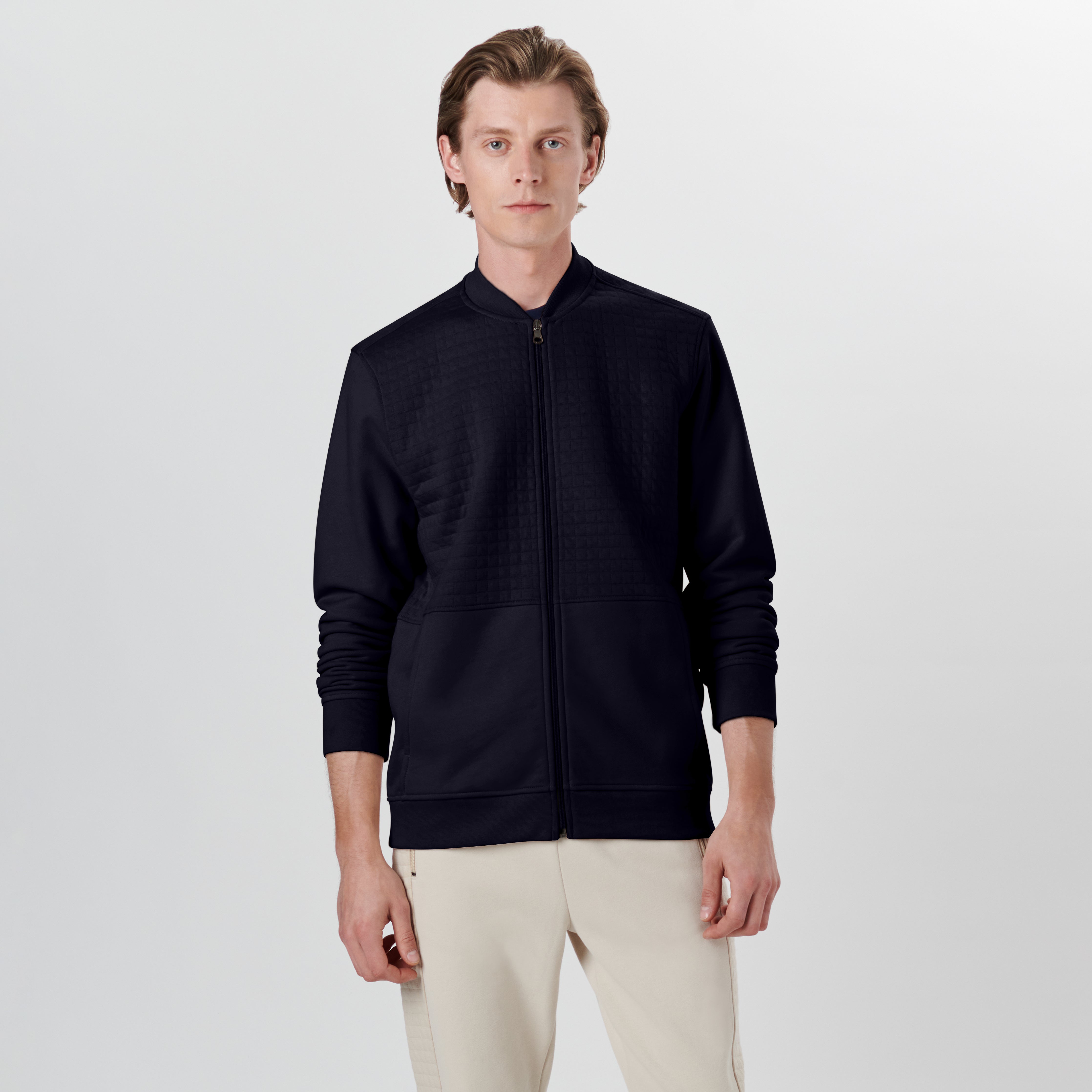 Men's Waterproof Full Zip Jacket - Midnight Black for Outdoor Hiking & Casual Wear | Lightweight Windbreaker with Hood & Pockets