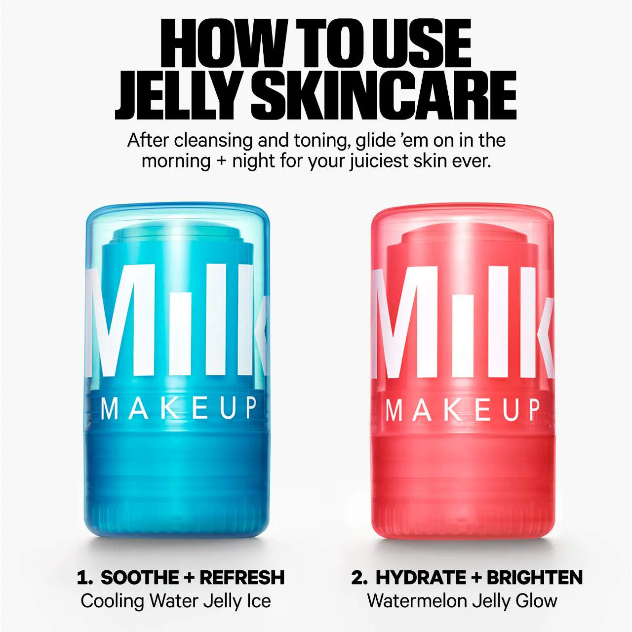 MILK MAKEUP Watermelon Jelly Brightening Serum Stick - Hydrating & Glow Boosting Face Serum for Dull Skin - Perfect for Daily Skincare & On-the-Go Use