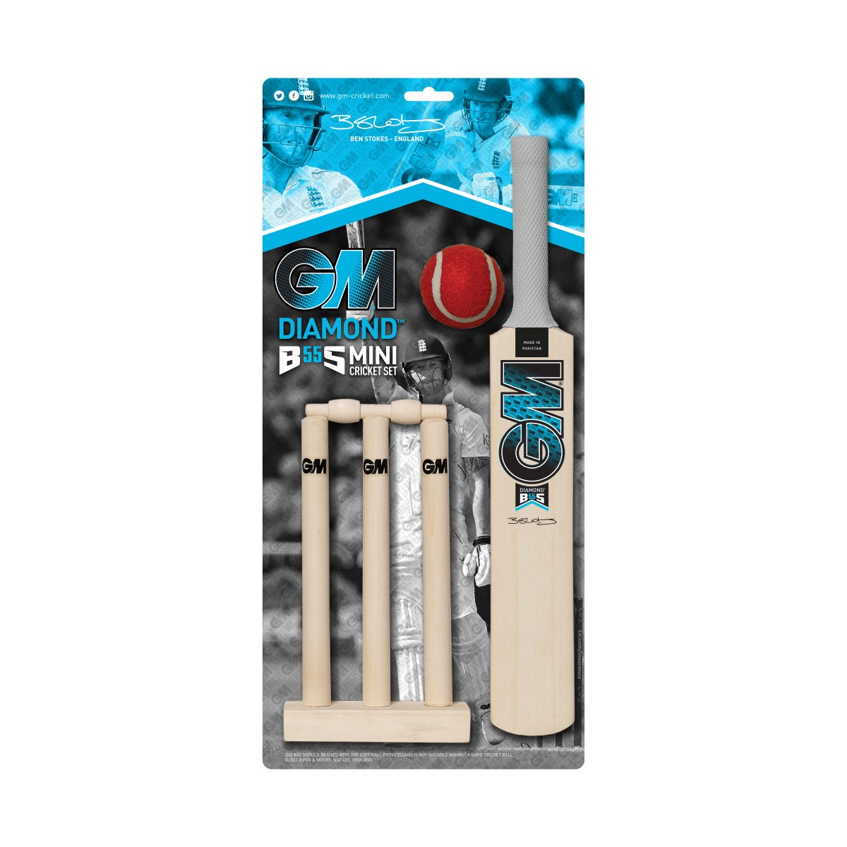 Gunn & Moore Diamond Mini Cricket Set 2024 – Perfect for Kids & Beginners | Indoor & Outdoor Cricket Practice | Lightweight & Durable