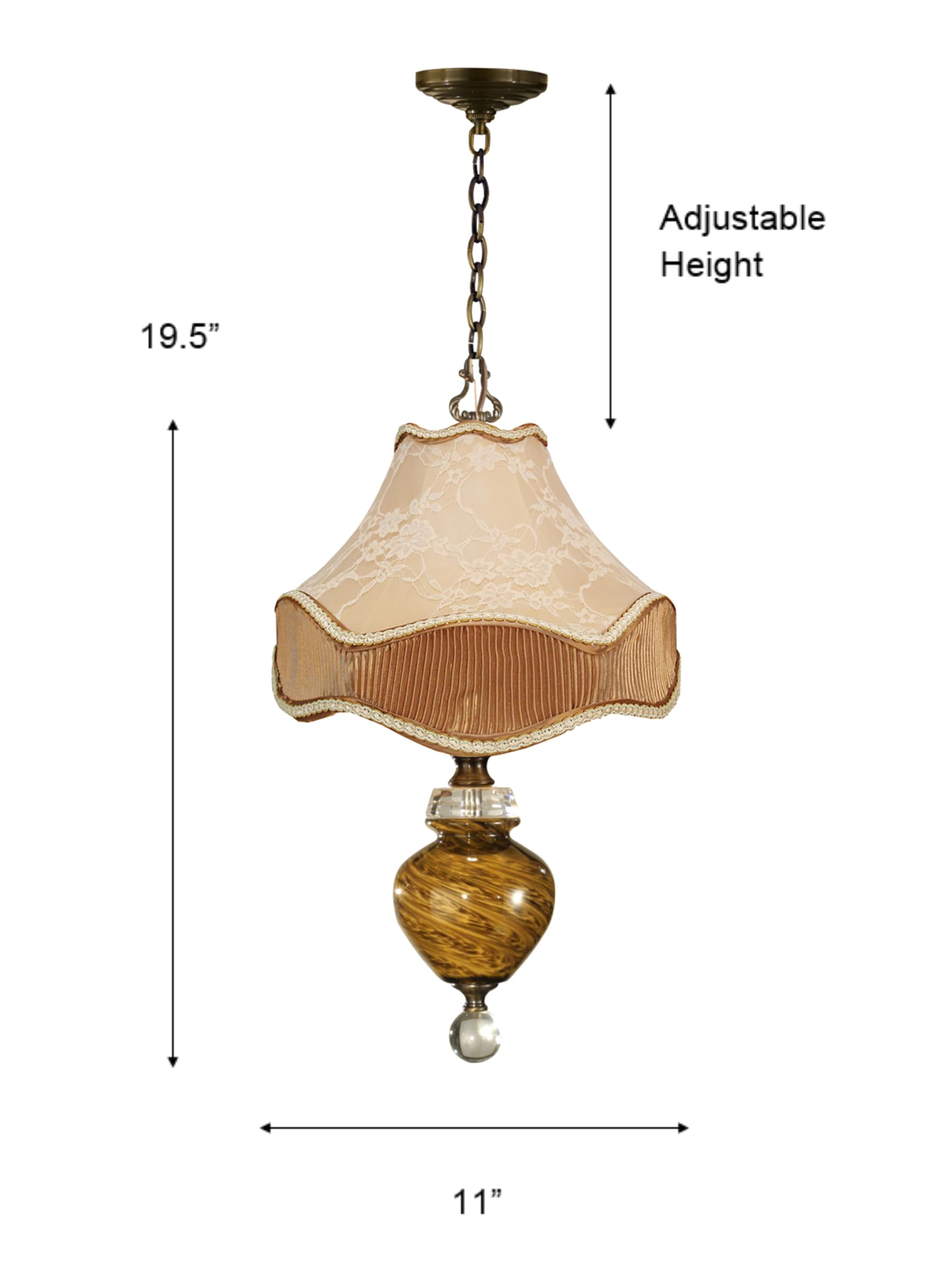 Dale Tiffany SAH12042 San Felipe Hand Blown Art Glass Mini Pendant Light Fixture - Antique Brass Finish for Kitchen Island, Dining Room & Bedroom Lighting