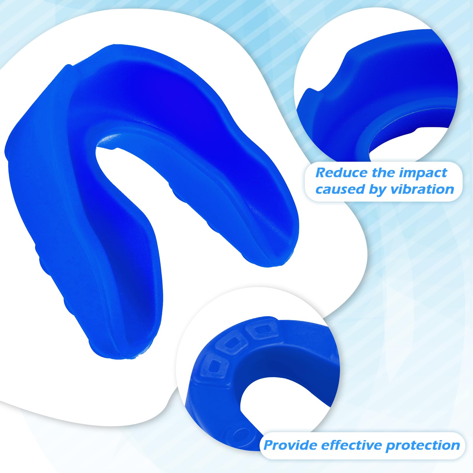 Frienda 50 Pcs Bulk Youth Football Mouth Guards - Athletic Mouthpiece for Sports Protection (Black & Blue) | Perfect for Football, Hockey, Karate, Basketball, Boxing & Rugby Players