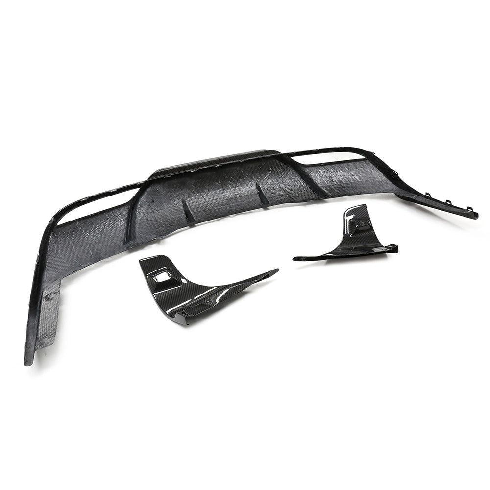 Premium Real Carbon Fiber Rear Diffuser for Tesla Model 3 2024+ - OEM Fit Aerodynamic Upgrade Kit (Standard & Long Range Models) | Enhance Performance & Style for Street Racing & Car Shows