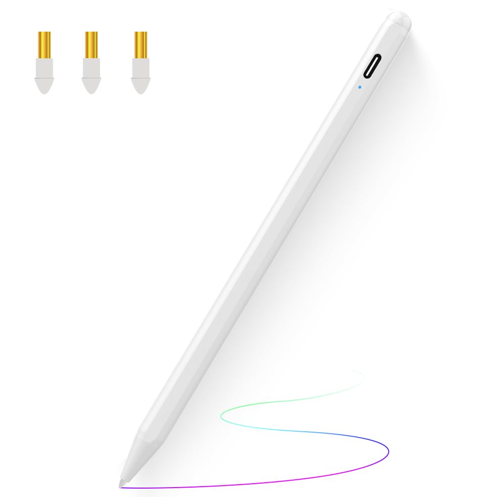 XIRON Stylus Pen for iPad with Palm Rejection - Compatible with iPad Pro M4 2024, iPad Air M2 2024, iPad Pro 11/12.9 inch, iPad 6-10th Gen, iPad Air 3rd/4th/5th Gen, iPad Mini 5th/6th Gen - Perfect for Drawing, Note Taking & Digital Art