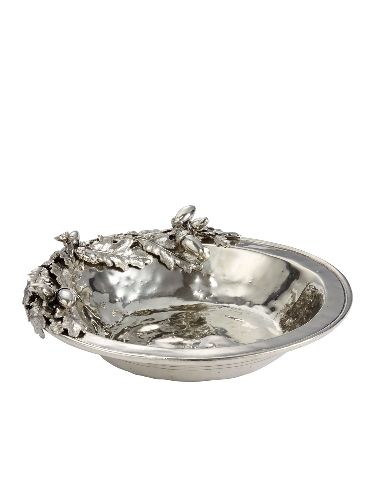 Pewter Oak Bowl 913 0136 - Handcrafted Wooden Serving Bowl for Salads, Fruits & Snacks - Rustic Home Decor & Kitchen Dining Essential