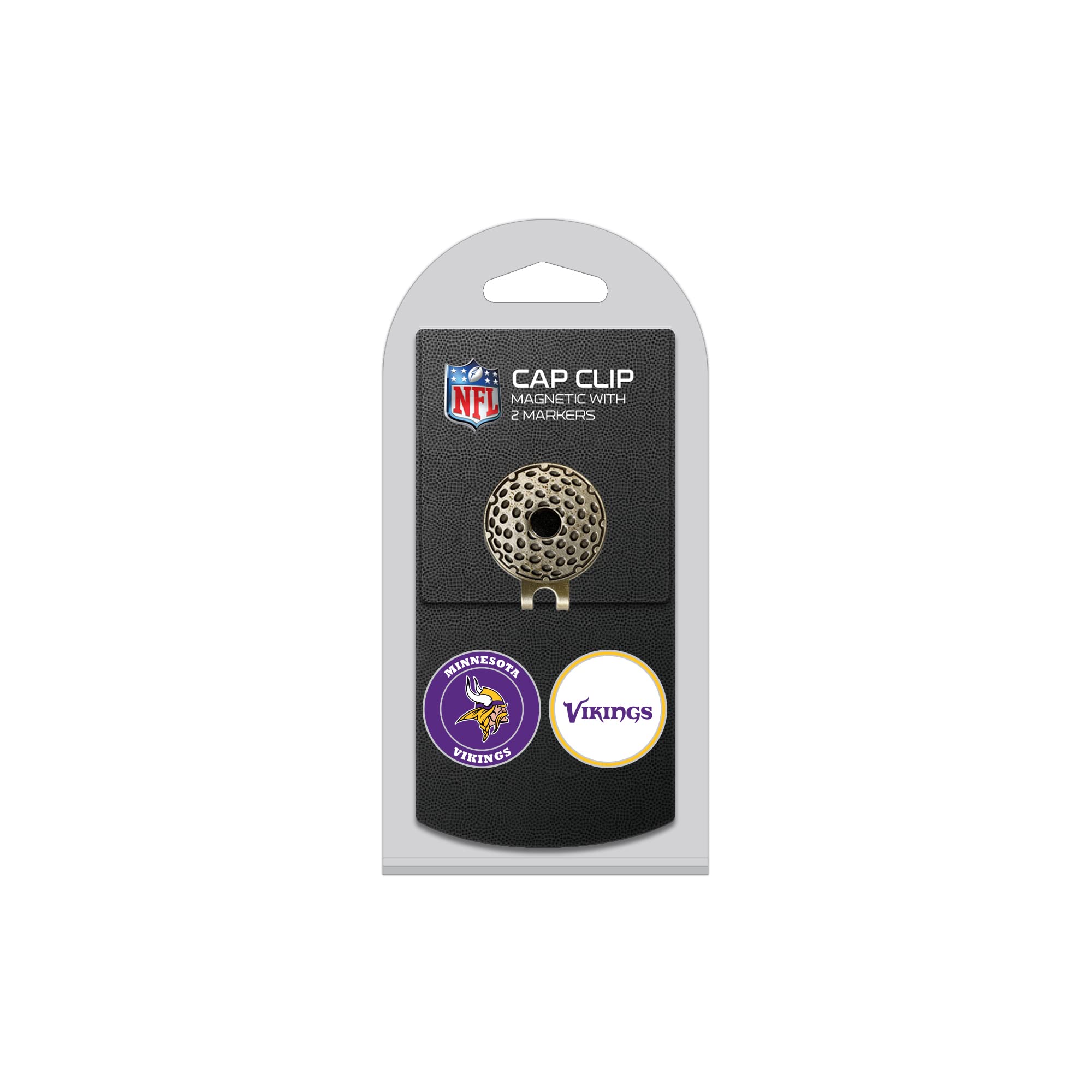 Team Golf NFL Golf Cap Clip with 2 Removable Double-Sided Enamel Magnetic Ball Markers - Easy Hat Attachment for Golfers | Perfect for Golf Course, Driving Range & Sports Events