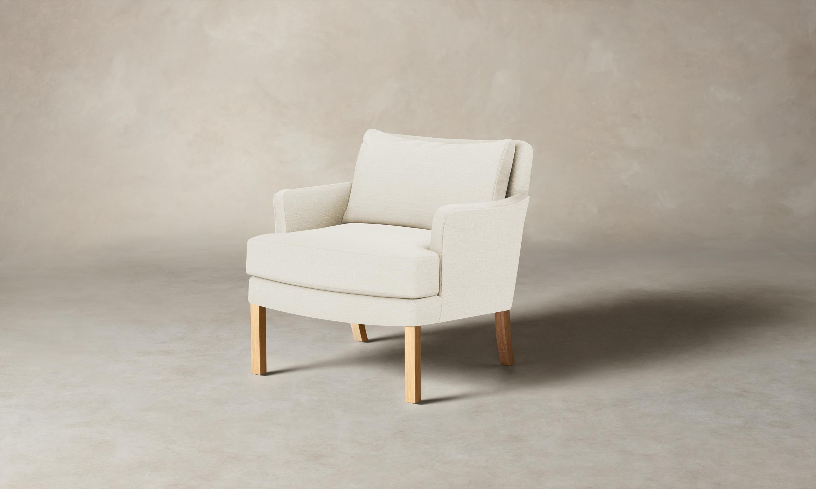 The Kaye Chair - Heritage Belgian Linen Upholstered Dining Chair in Egret White | Perfect for Farmhouse, Modern & Scandinavian Dining Rooms