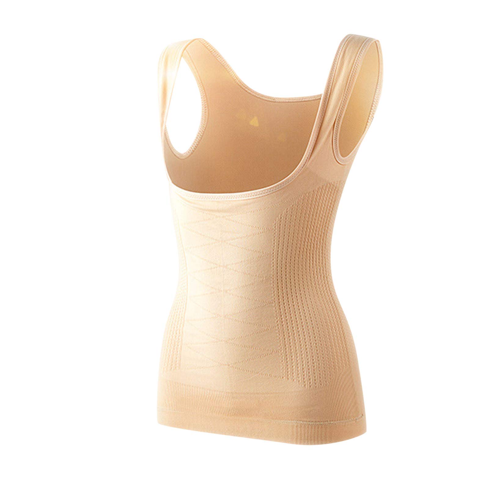 Sheer Lingerie Shapewear for Women - Slimming Body Shaper Vest, Tummy Control Corset Top with Rose Gold Accents - Plus Size Beige XL - Perfect for Special Occasions & Everyday Confidence