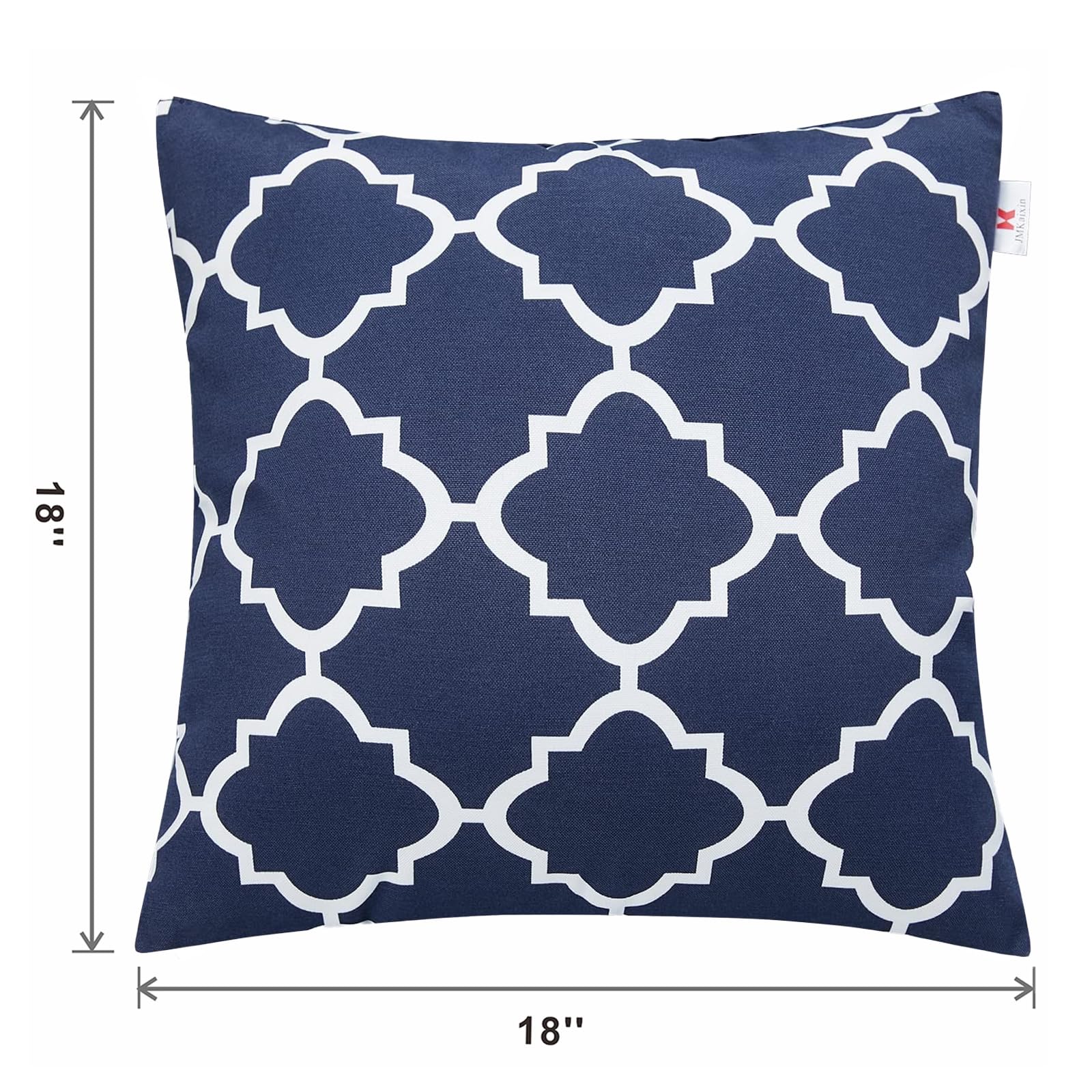 Waterproof Outdoor Pillow Covers Set of 2 - 18x18 Inch Decorative Throw Pillow Covers for Patio Furniture, Couch, Sofa & Bed - All-Weather Home Decor for Backyard, Porch & Living Room