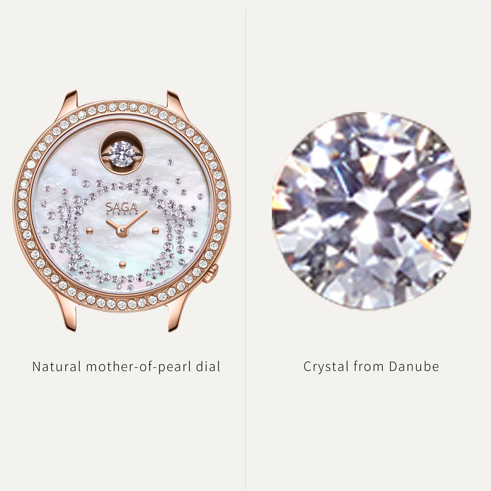 Luxury Crystal Women's Quartz Watch with Stainless Steel Band & Swiss Movement - Elegant Dress Watch for Women, Perfect Gift for Birthday, Anniversary & Formal Occasions