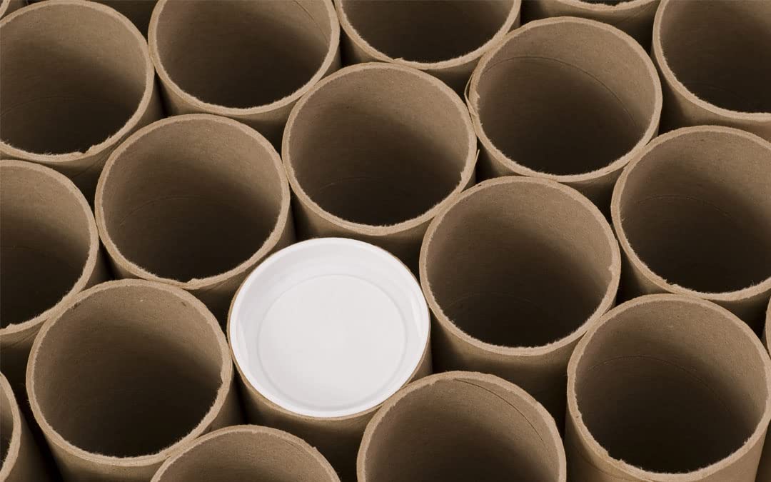 MagicWater Supply Mailing Tube - 2 in x 6 in - Kraft Brown Cardboard - 12 Pack - for Shipping & Storing Posters, Artwork, Documents & Blueprints - Perfect for Artists, Architects & Office Use