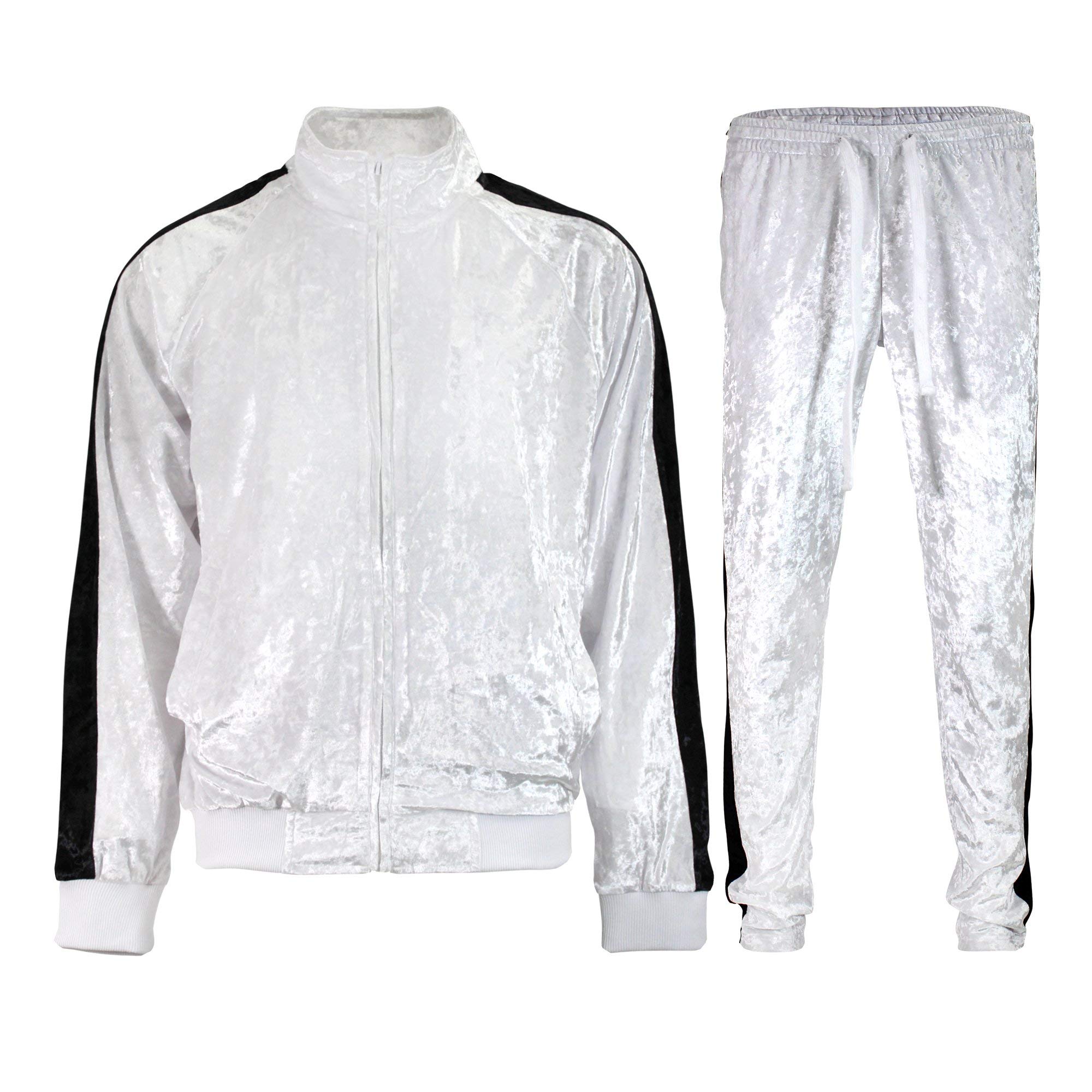 Premium G-Style USA Men's Velour Velvet Tracksuit Set - Comfortable Casual Wear, Gym & Lounge Outfit for Men | Perfect for Workout, Streetwear & Relaxing at Home