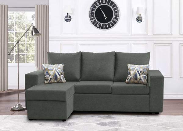 Canadian Made Reversible Chaise Sectional Sofa - 17 Color Options for Living Room, Family Room & Home Theater Comfort