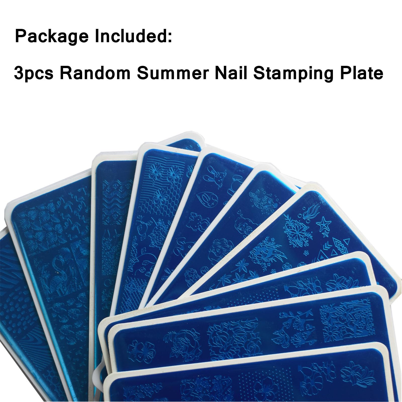 3PCS Summer Nail Stamp Plates Set - Mermaid, Flamingo & Floral Designs for DIY Nail Art | Cute Animal & Fruit Stencils for Holiday & Party Nail Designs | Perfect for Summer Vacations, Beach Trips & Nail Salon Use