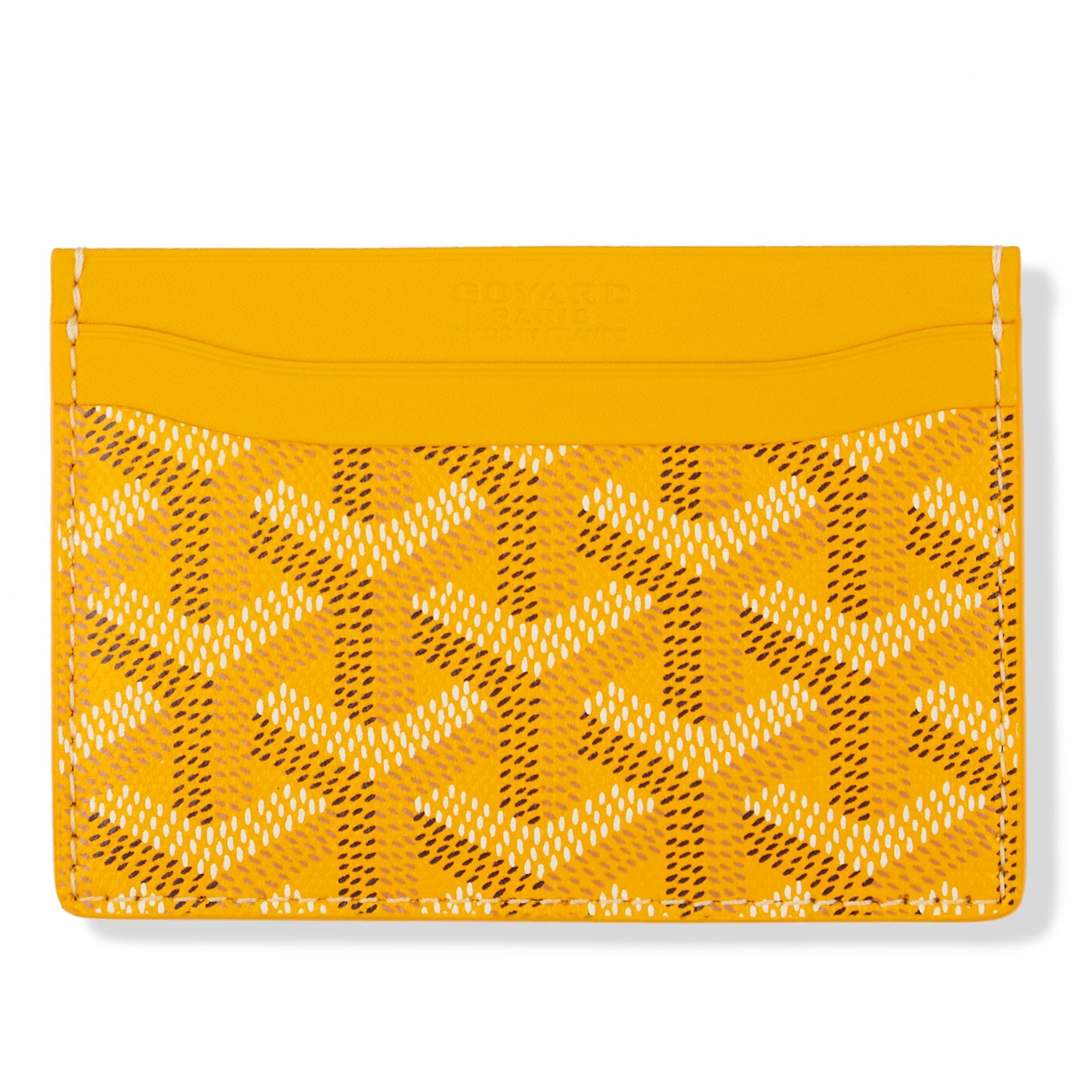 Goyard Saint Sulpice Yellow Leather Card Holder - Luxury Slim Wallet for Credit Cards & ID - Perfect for Everyday Use, Travel & Business