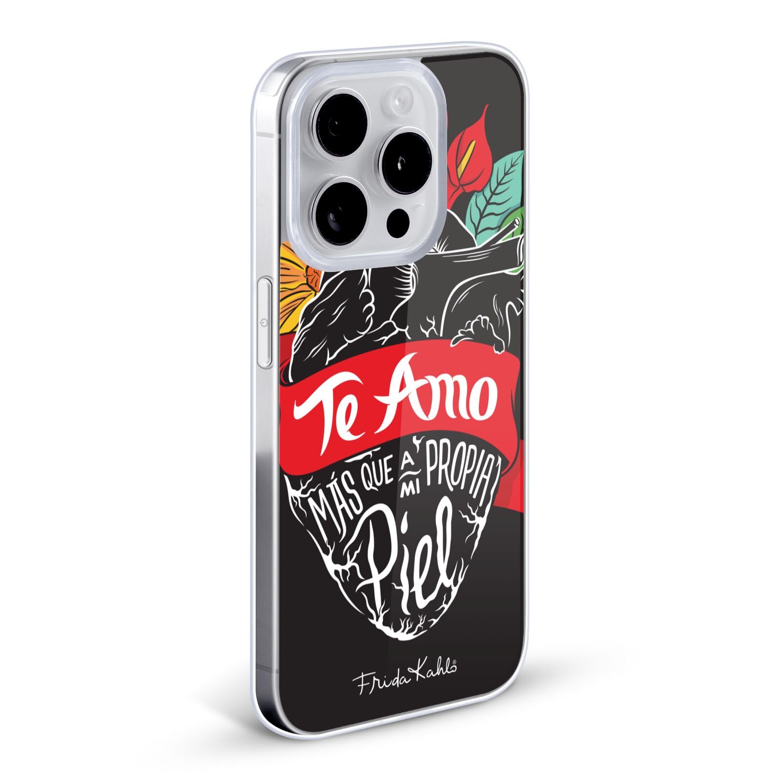 Official Frida Kahlo Heart Typography iPhone 12 Mini Case - Soft Gel Phone Cover with Artistic Design - Perfect for Art Lovers, Everyday Use & Gift Giving