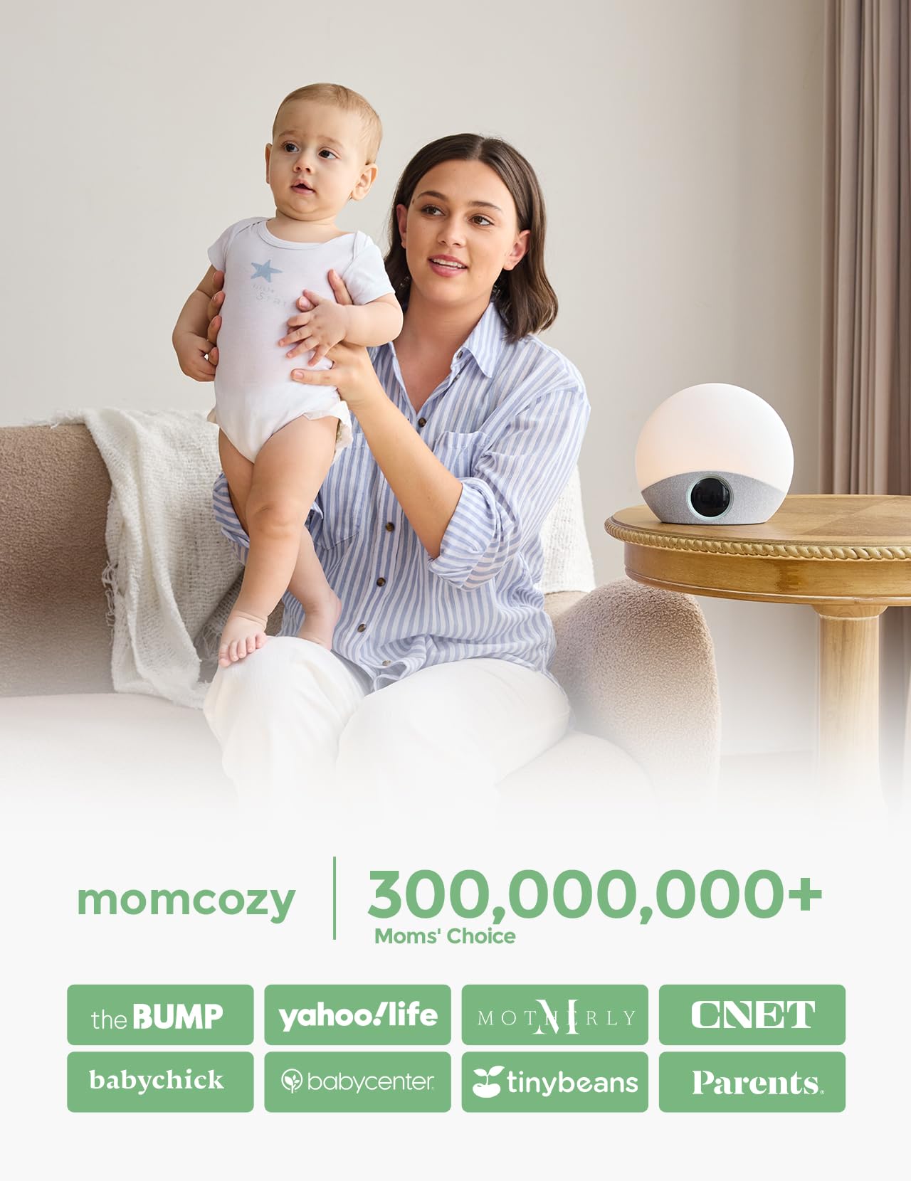 Momcozy Sunrise Alarm Clock & White Noise Machine for Adults & Babies - Dimmable Night Light, 30 Soothing Sleep Sounds, 7 Color Options - Ideal for Heavy Sleepers & Nursery Bedrooms | Perfect for Gentle Wake-Ups, Relaxation & Better Sleep