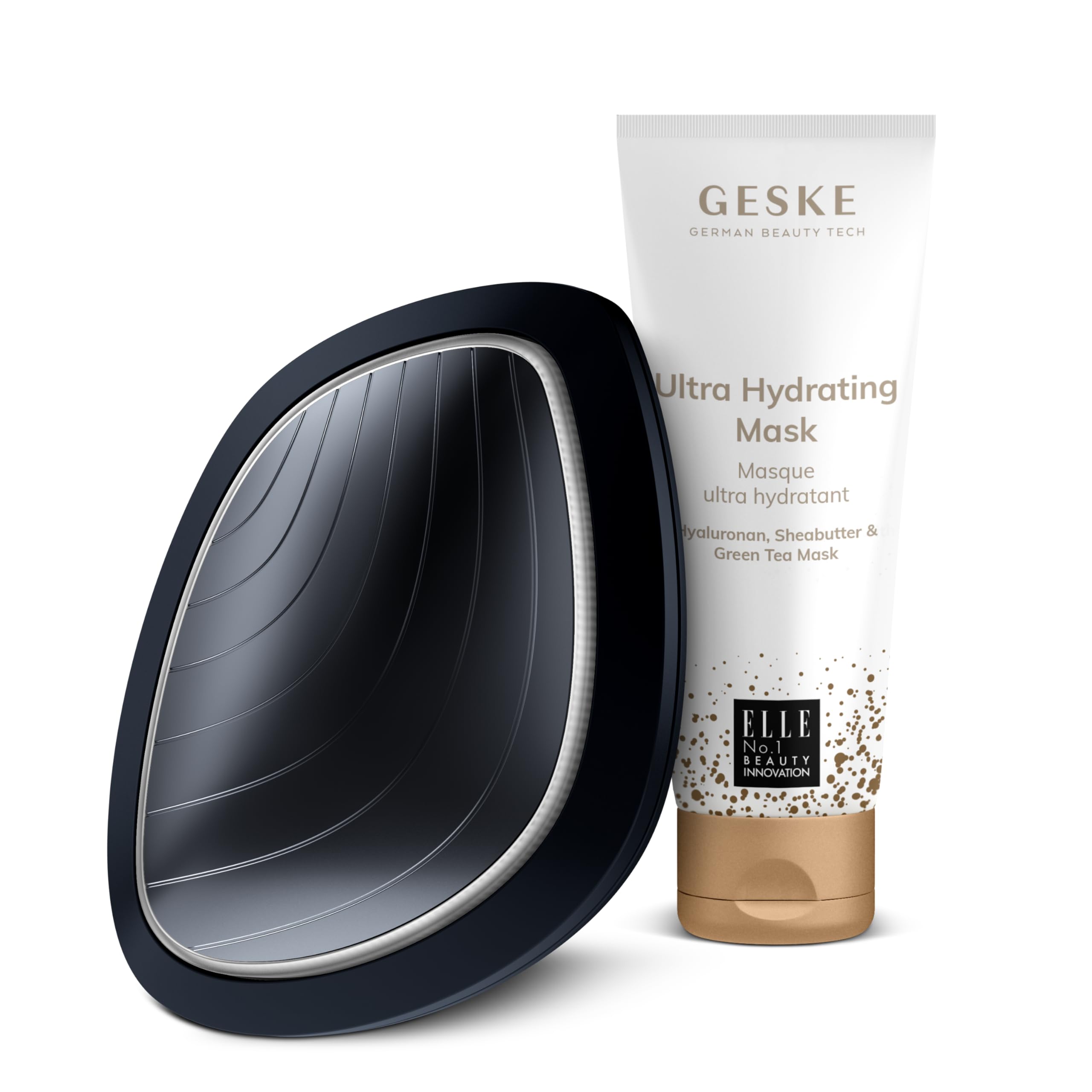 GESKE SmartAppGuided™ Sonic Warm & Cool Facial Mask - 9-in-1 Skincare Device with Free Ultra Hydrating Mask for Hydration, Anti-Aging & Relaxation at Home Spa