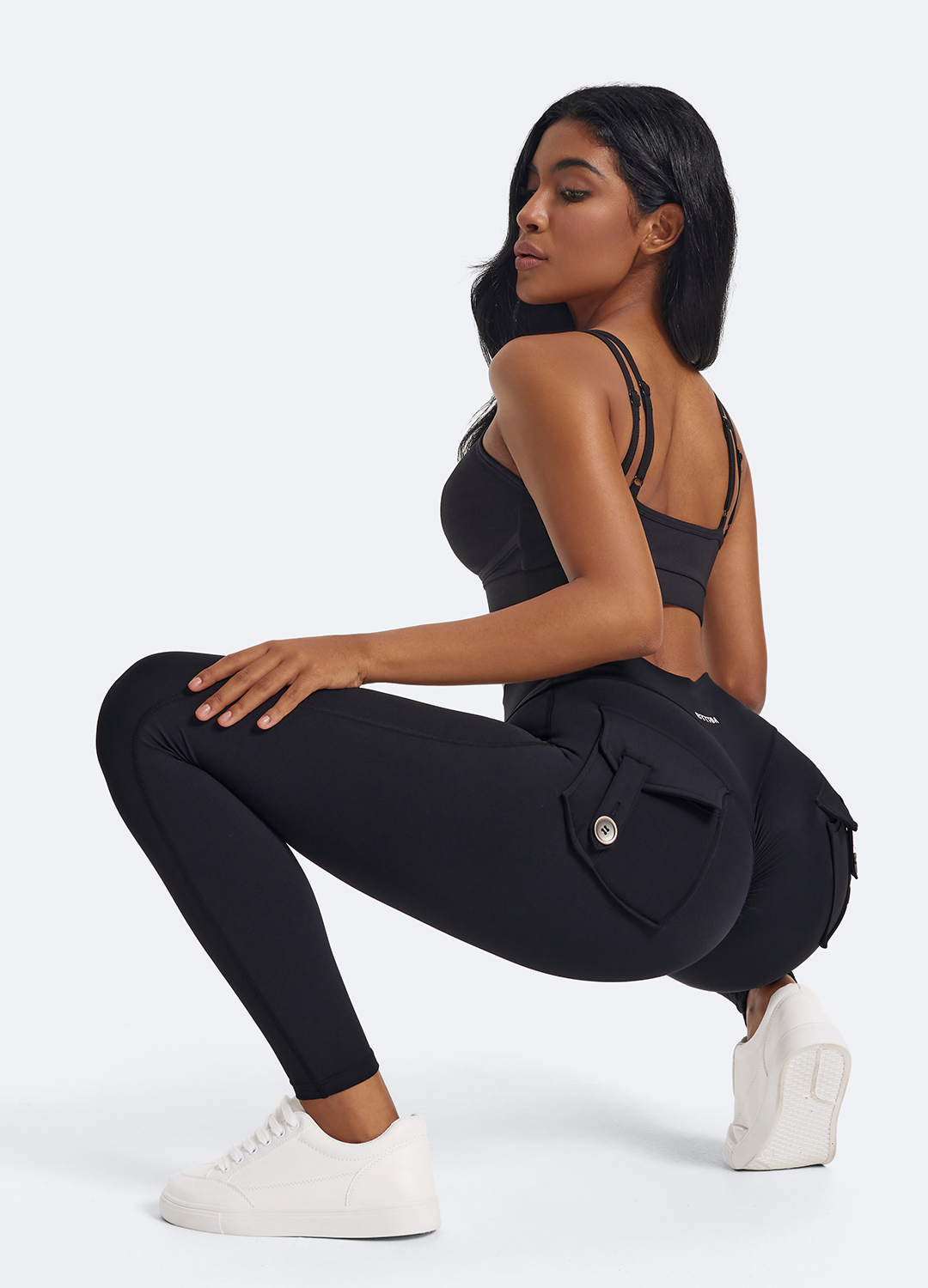 High Waist Push Up Leggings with Back Pockets - Tummy Control Workout Yoga Pants for Women - Perfect for Gym, Running & Everyday Wear
