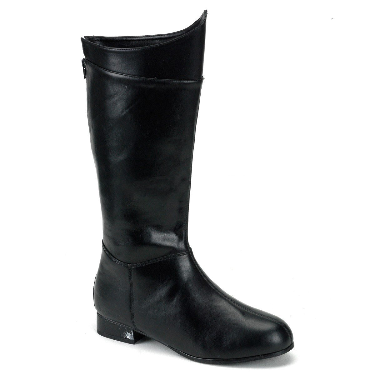 Pleaser Super Hero Black Boots for Men - Size 10-11 (Adult Medium) | Gothic Punk Fashion, Cosplay & Halloween Costume Footwear