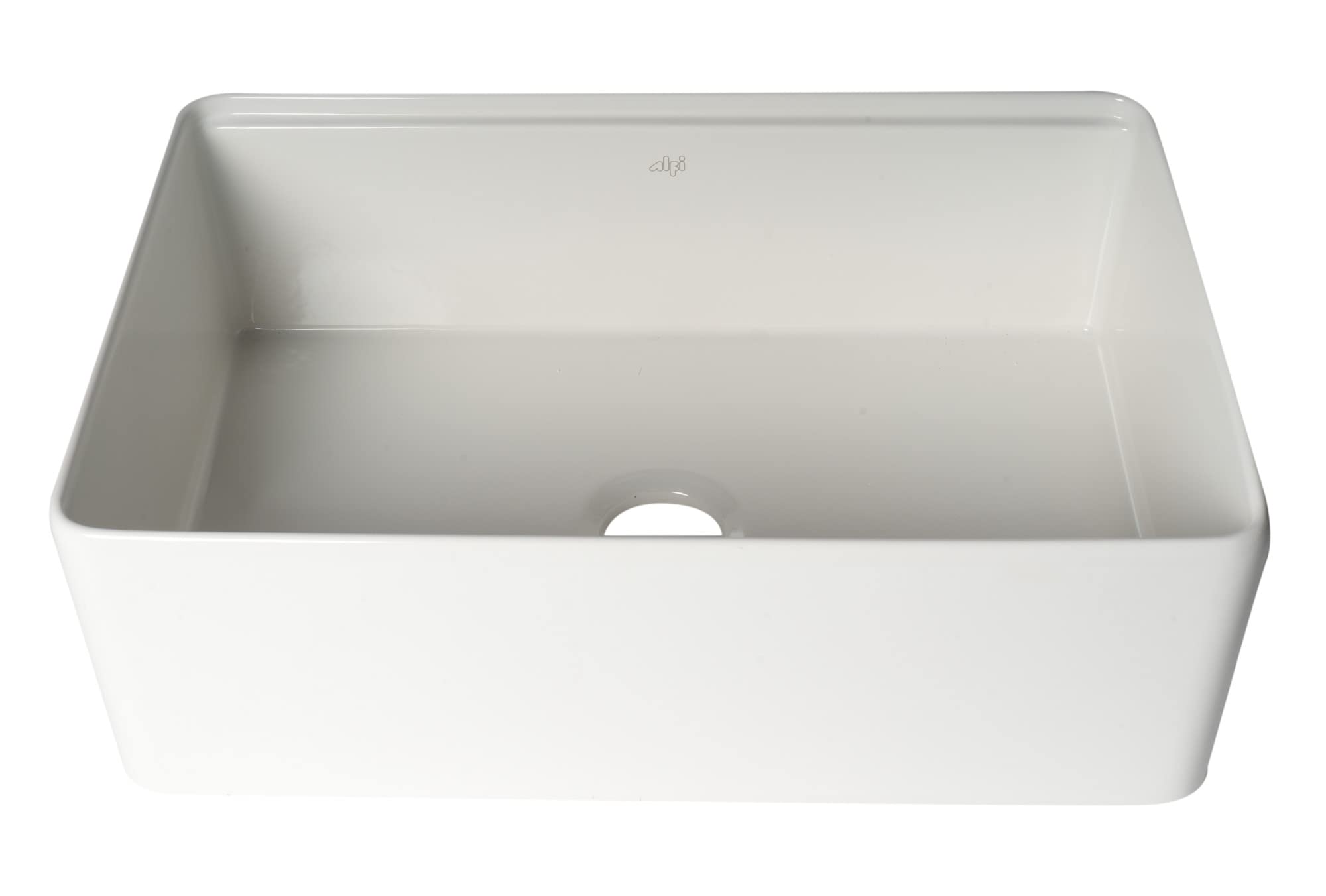 ALFI ABFS3020-W 30-Inch Undermount Kitchen Sink in White - Durable Stainless Steel for Modern Kitchens, Perfect for Cooking, Washing Dishes & Food Prep