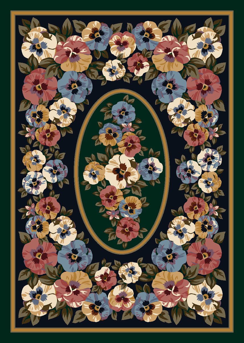 Spring Seasonal Garden View Sunset Rug 3'10