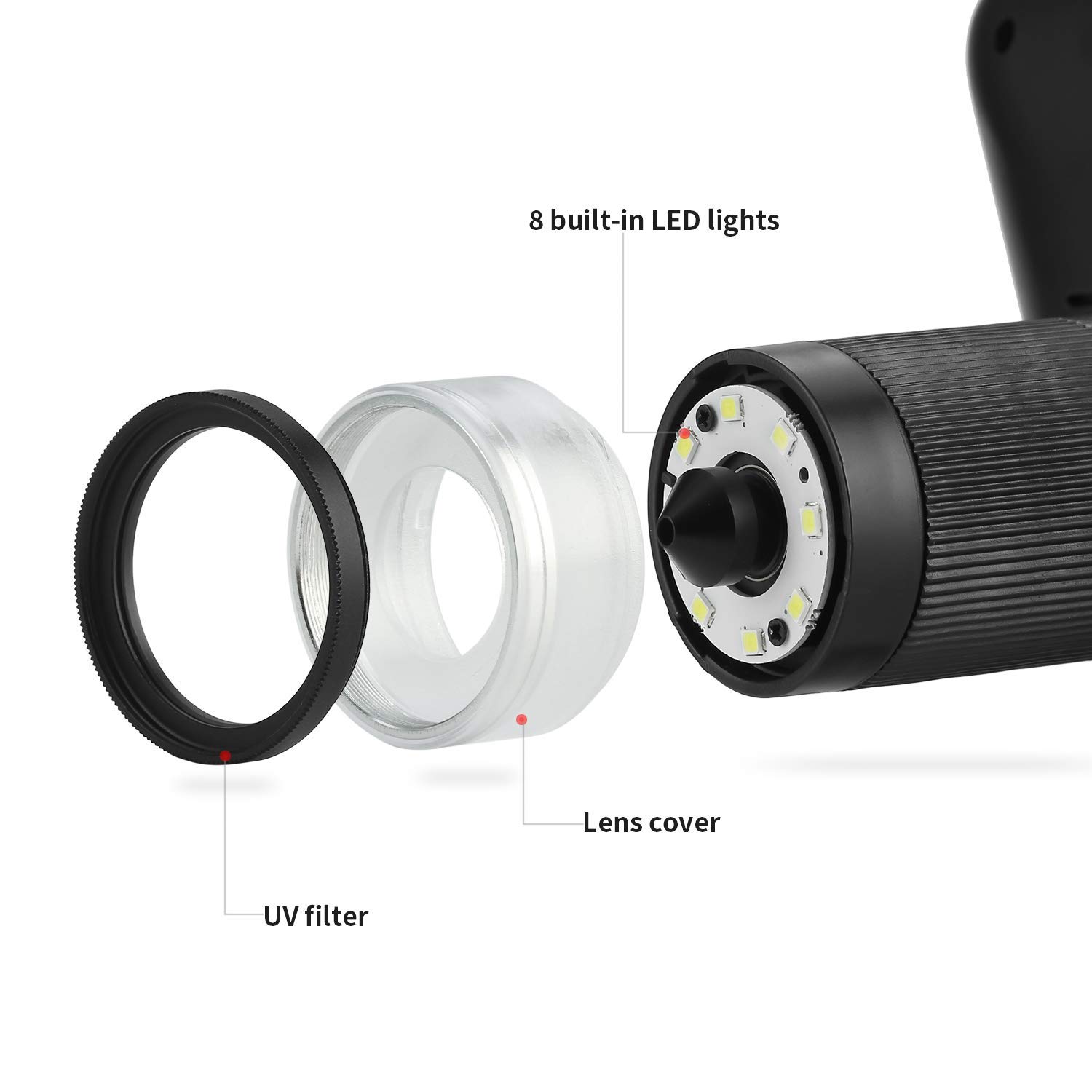Andonstar AD206 7-inch LCD Digital Microscope - 200X Magnification Zoom for Soldering, Phone Repair & Circuit Board Inspection | Electronics Microscope for Hobbyists, Engineers & DIY Projects