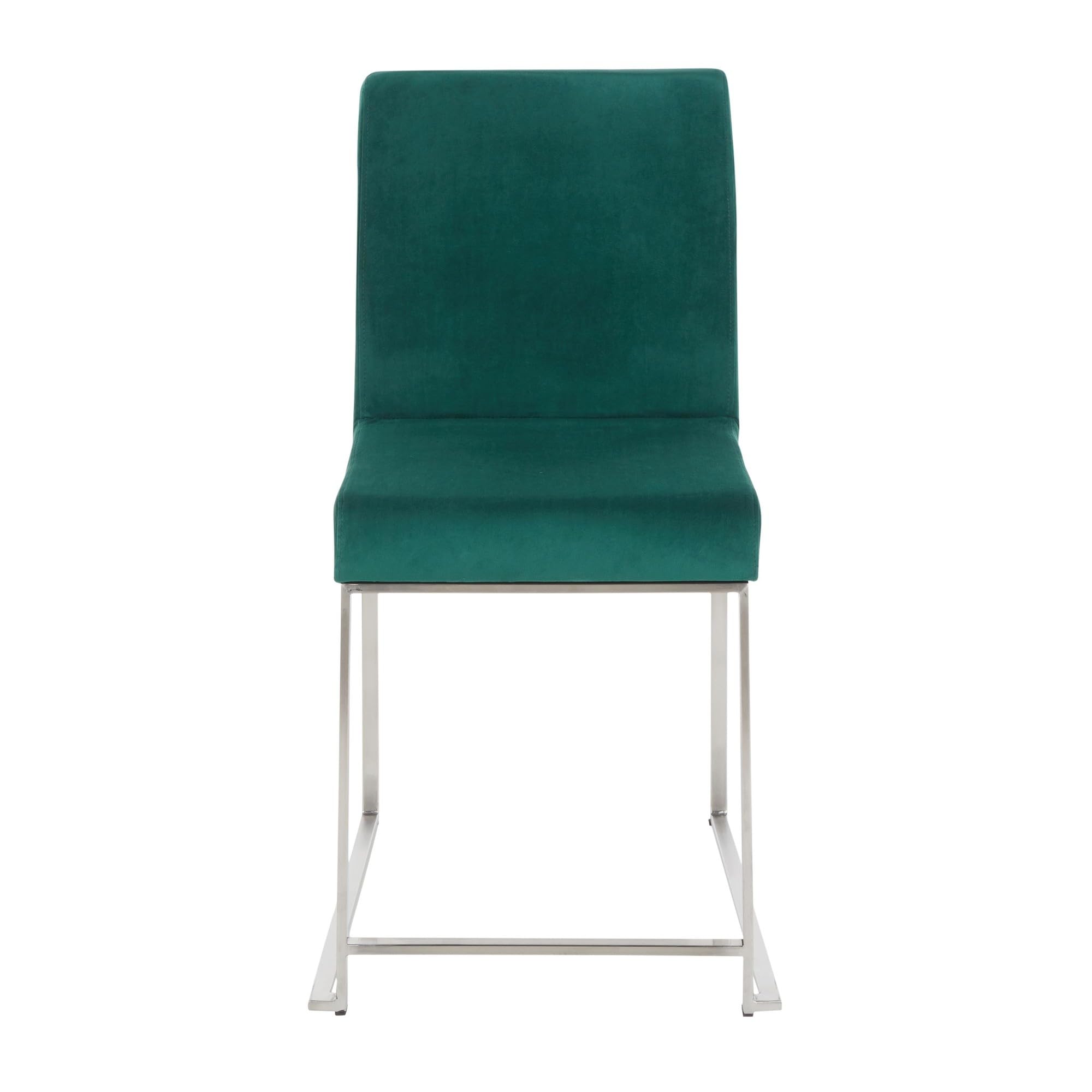 LumiSource High Back Fuji Dining Chair - Modern Upholstered Kitchen & Dining Room Chairs Set of 2 - Comfortable Seating for Family Meals, Dinner Parties & Restaurant Style Decor