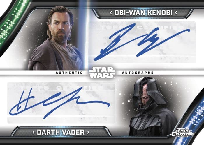 2023 Topps Star Wars Chrome Trading Card Hobby Box - 1 Autograph Guaranteed Per Box | Collectible Cards for Fans & Investors | Perfect for Trading, Gifting & Display